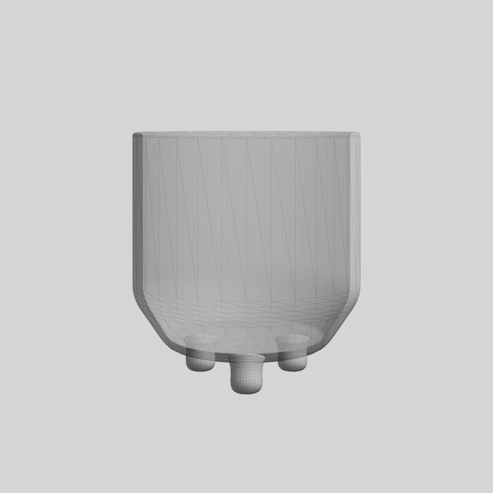 Large Erna Pot Low-poly 3D model_8