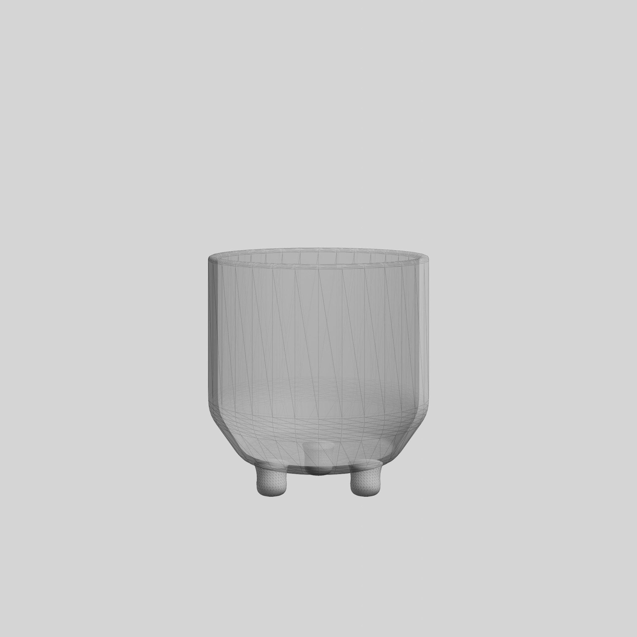 Small Erna Pot Low-poly 3D model_5