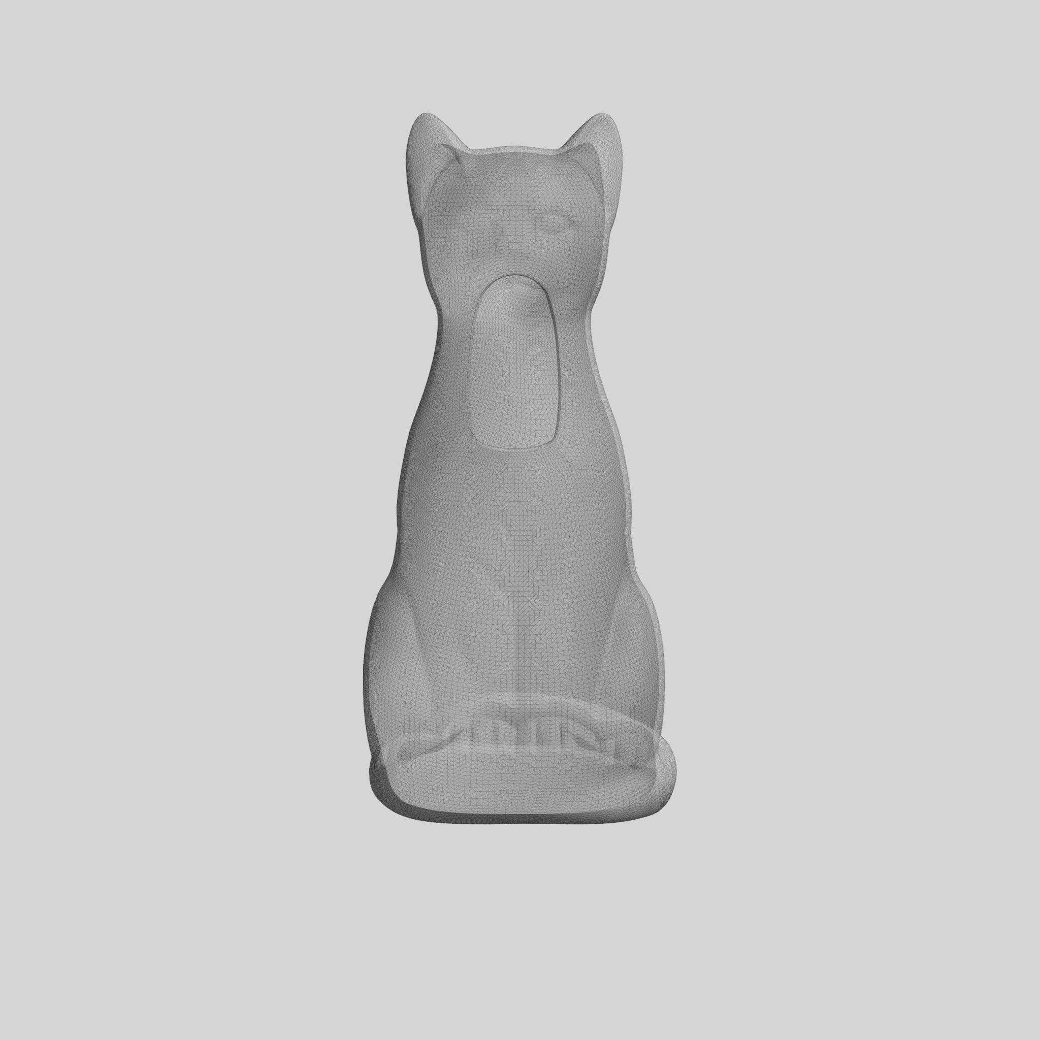 Cat Vase Low-poly 3D model_6
