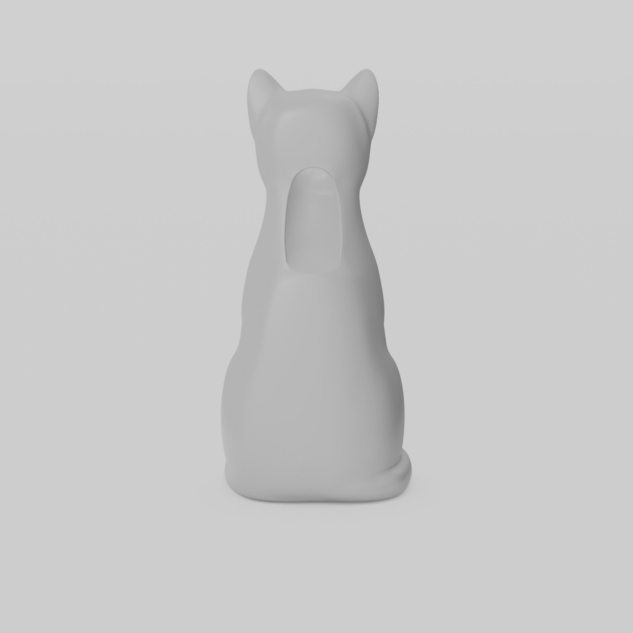 Cat Vase Low-poly 3D model_1