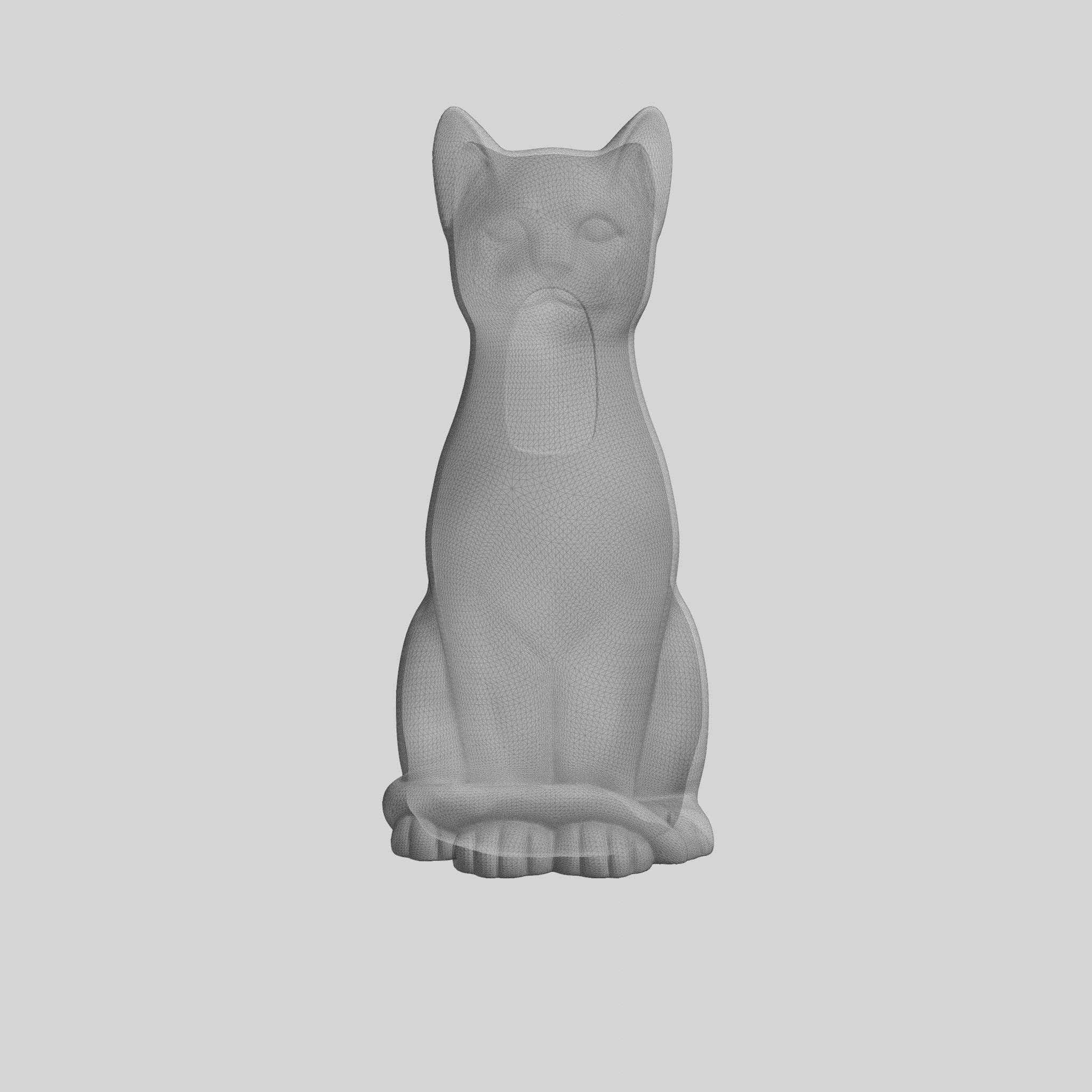 Cat Vase Low-poly 3D model_5