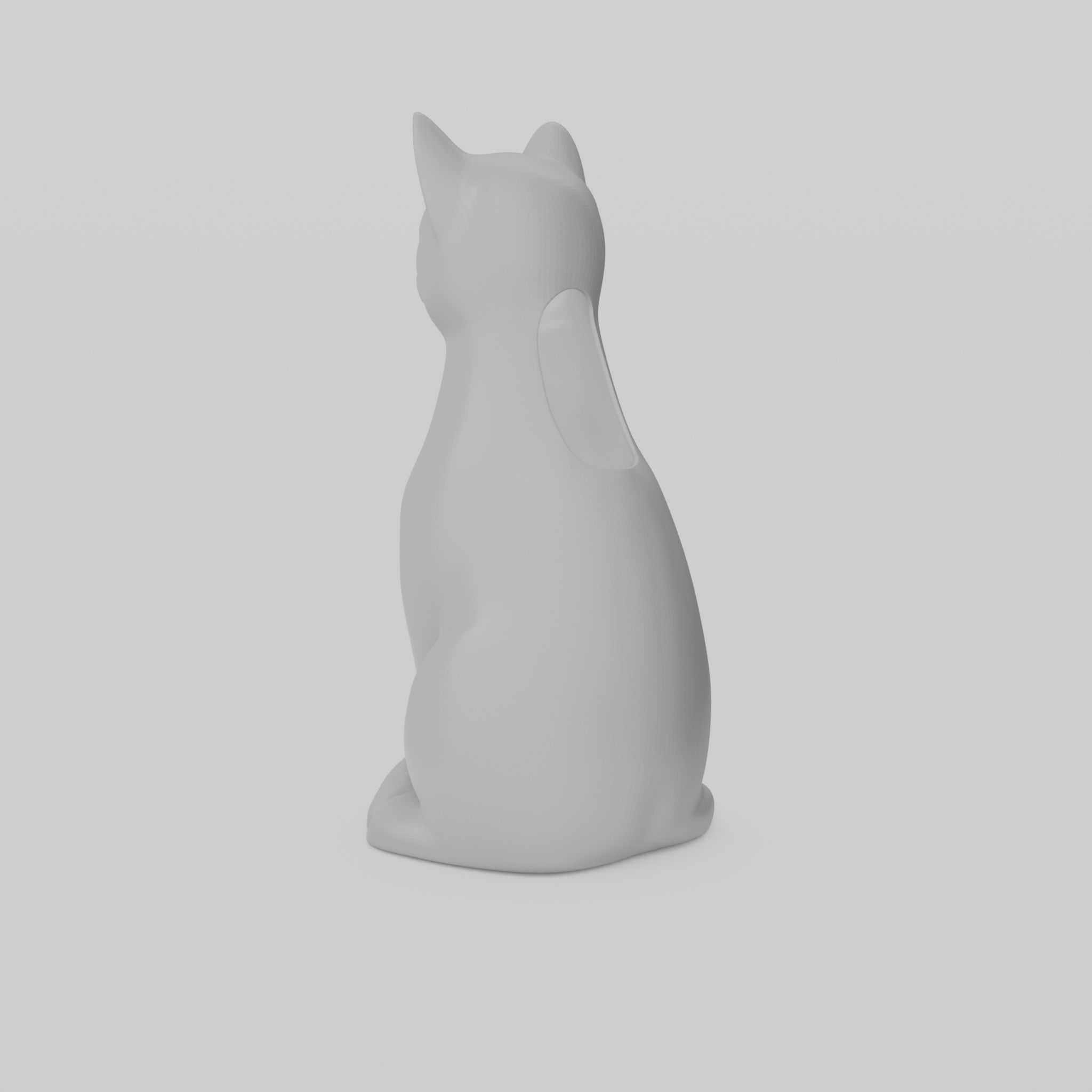 Cat Vase Low-poly 3D model_2