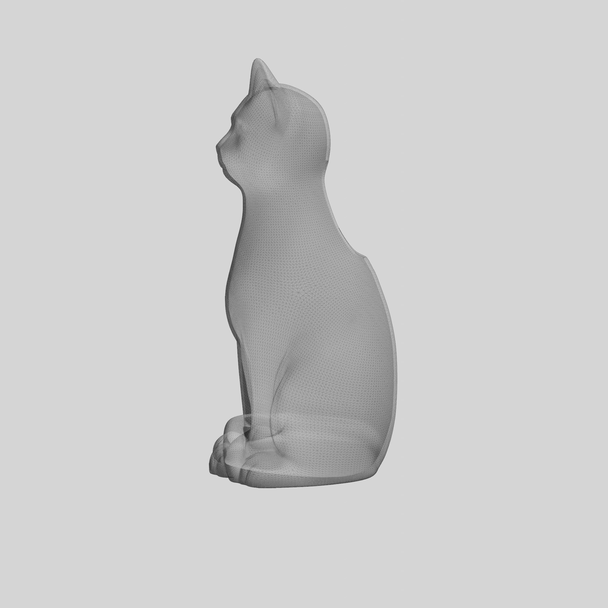 Cat Vase Low-poly 3D model_8