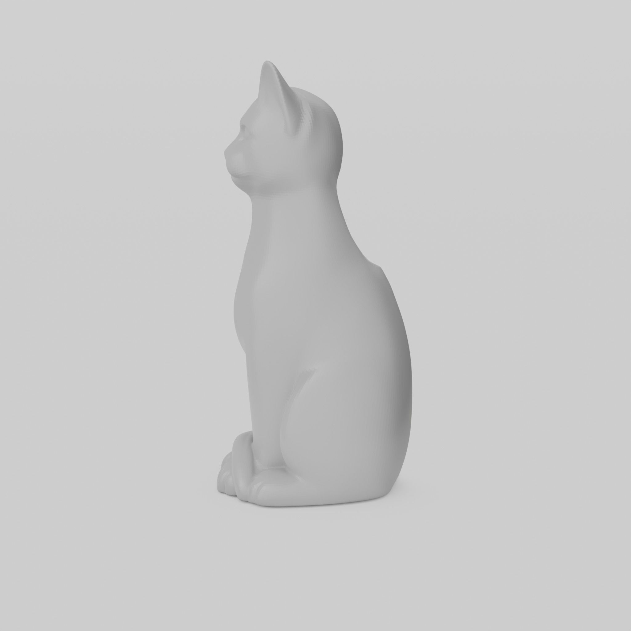 Cat Vase Low-poly 3D model_3