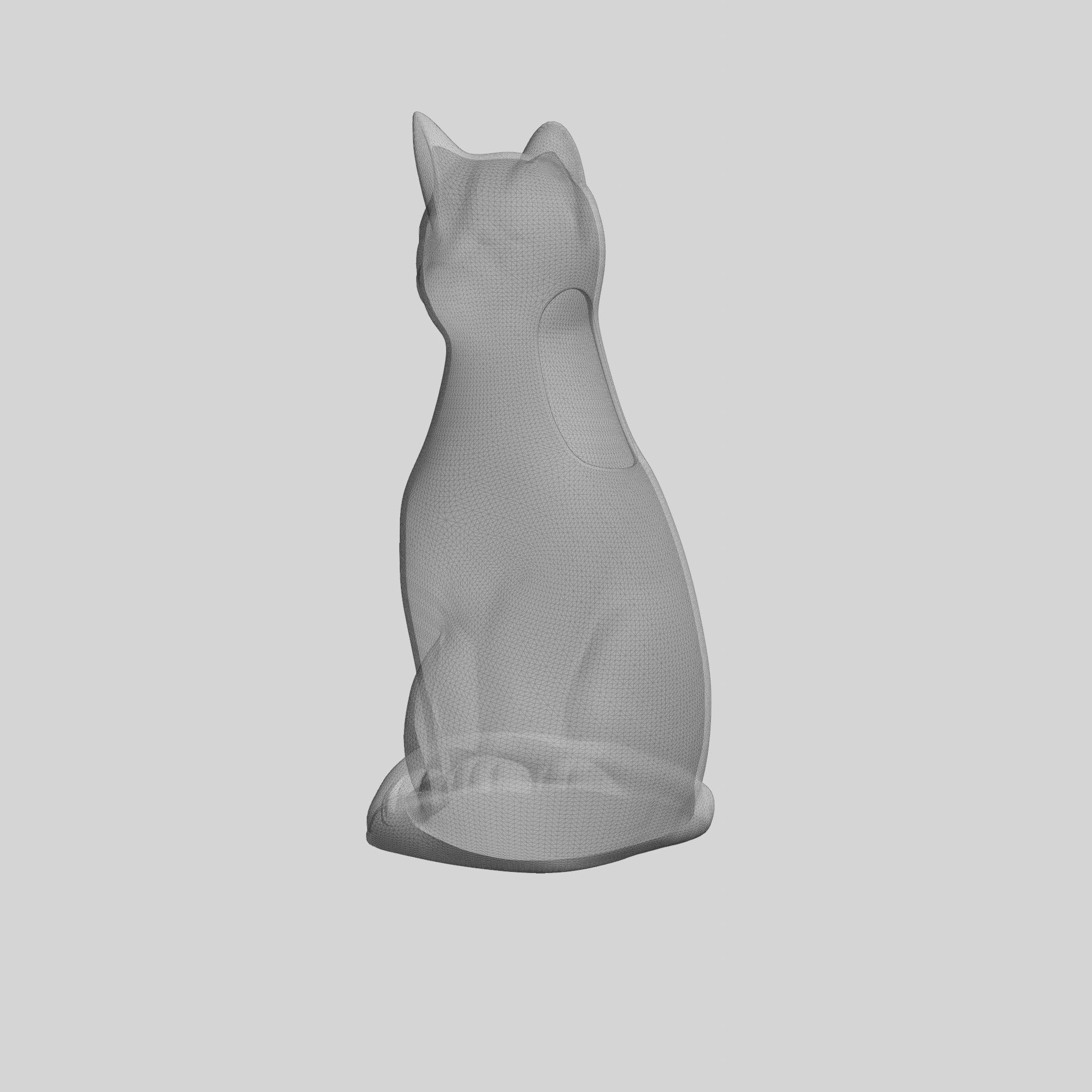 Cat Vase Low-poly 3D model_7