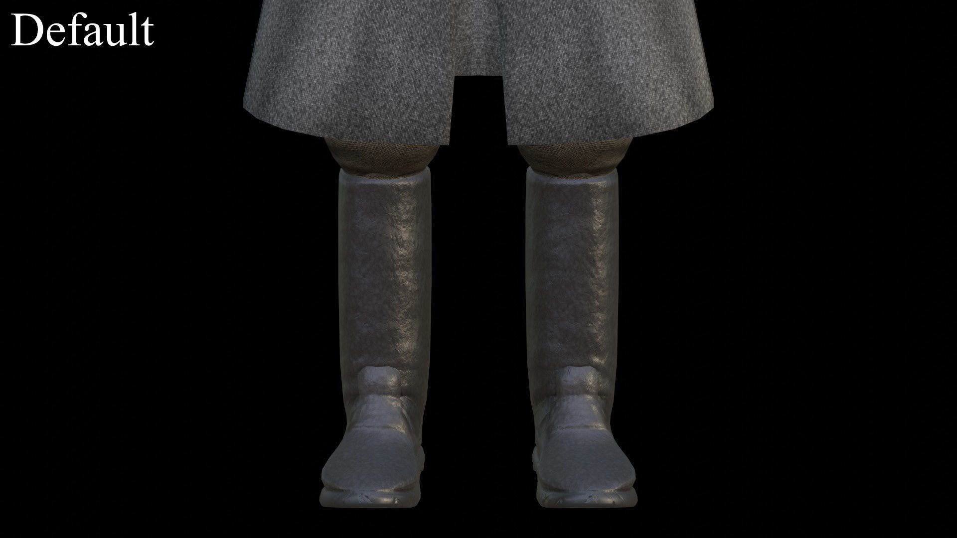 Caucasian or Cossack Character Costume Low-poly 3D model_6