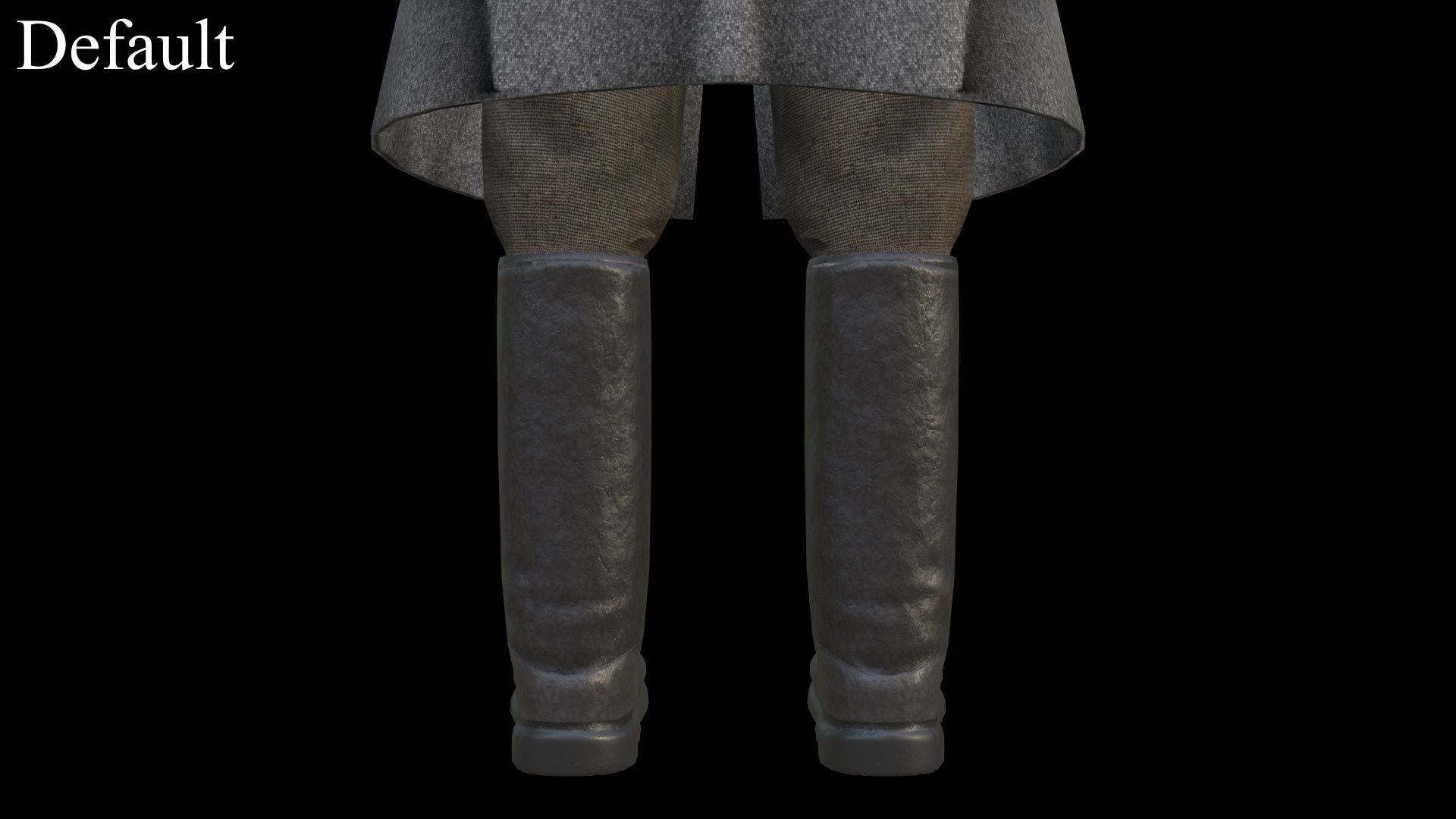 Caucasian or Cossack Character Costume Low-poly 3D model_15