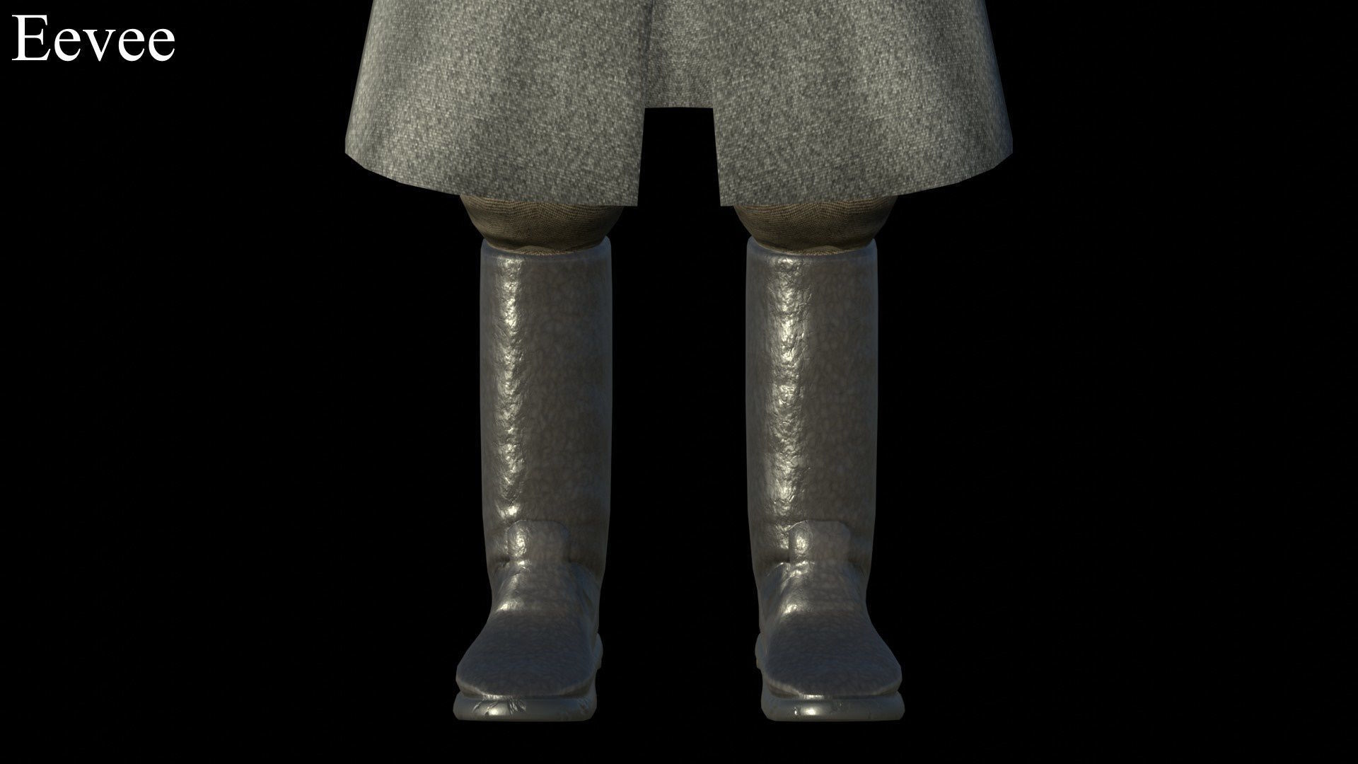 Caucasian or Cossack Character Costume Low-poly 3D model_21