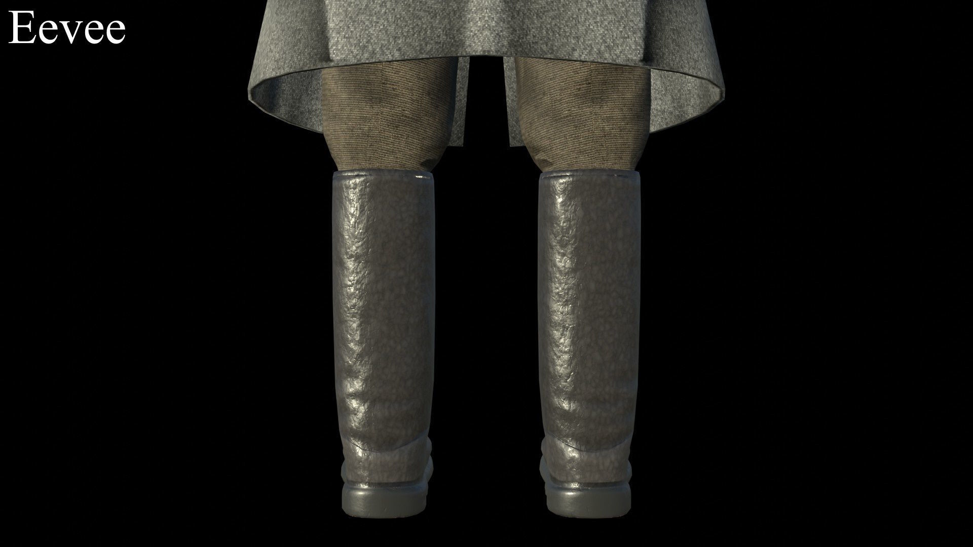 Caucasian or Cossack Character Costume Low-poly 3D model_30
