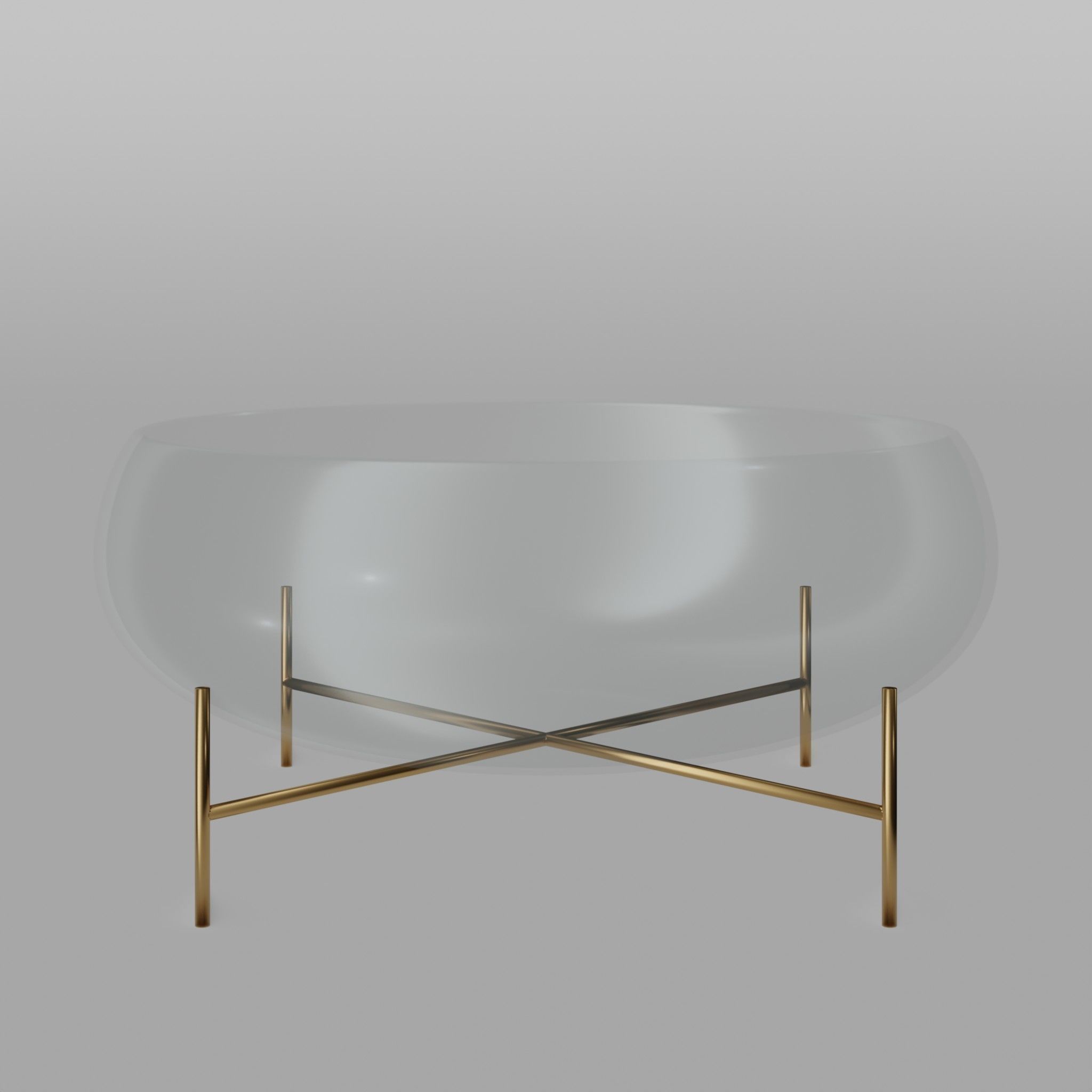 Bowl with Stand Low-poly 3D model_2