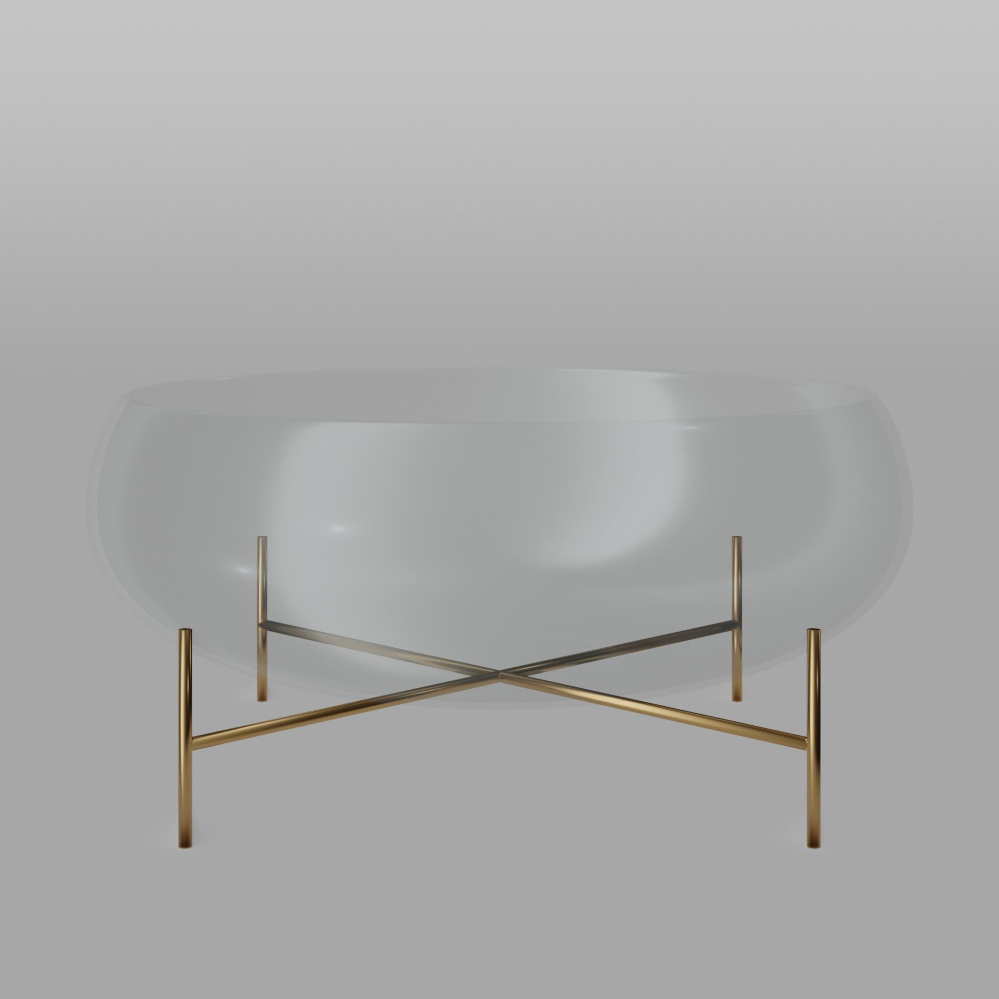 Bowl with Stand Low-poly 3D model_3