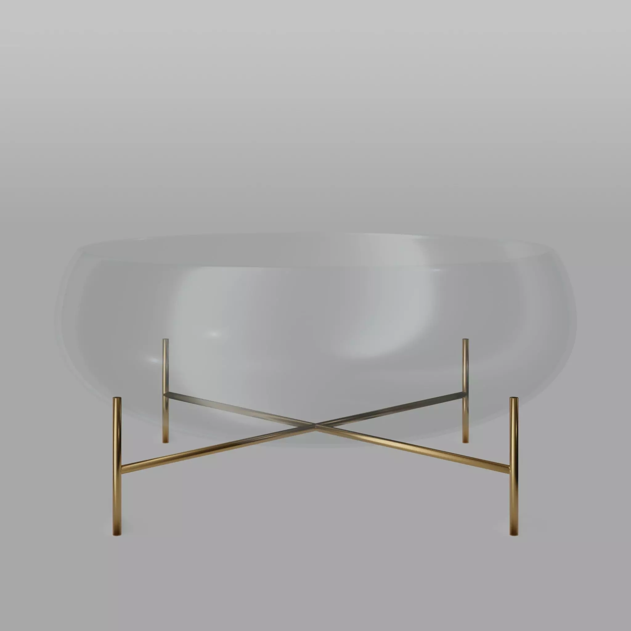 Bowl with Stand Low-poly 3D model_0