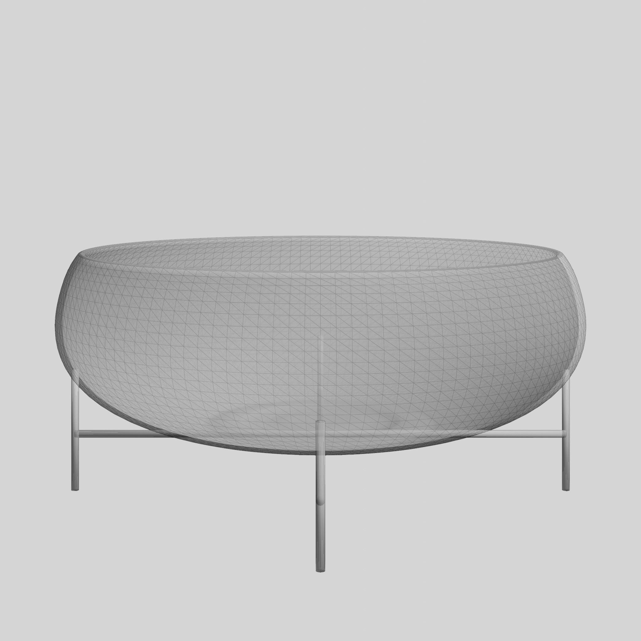 Bowl with Stand Low-poly 3D model_6