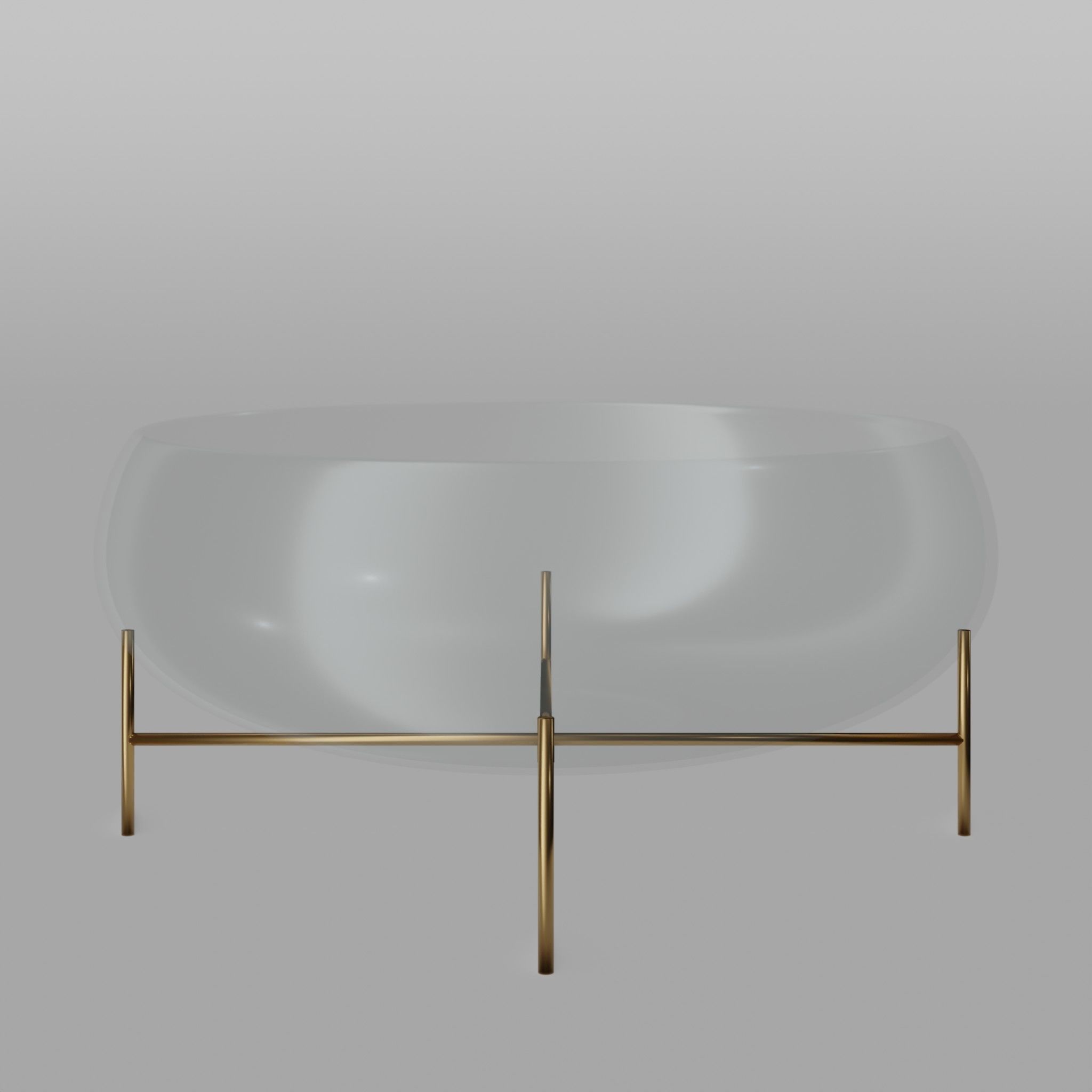 Bowl with Stand Low-poly 3D model_1