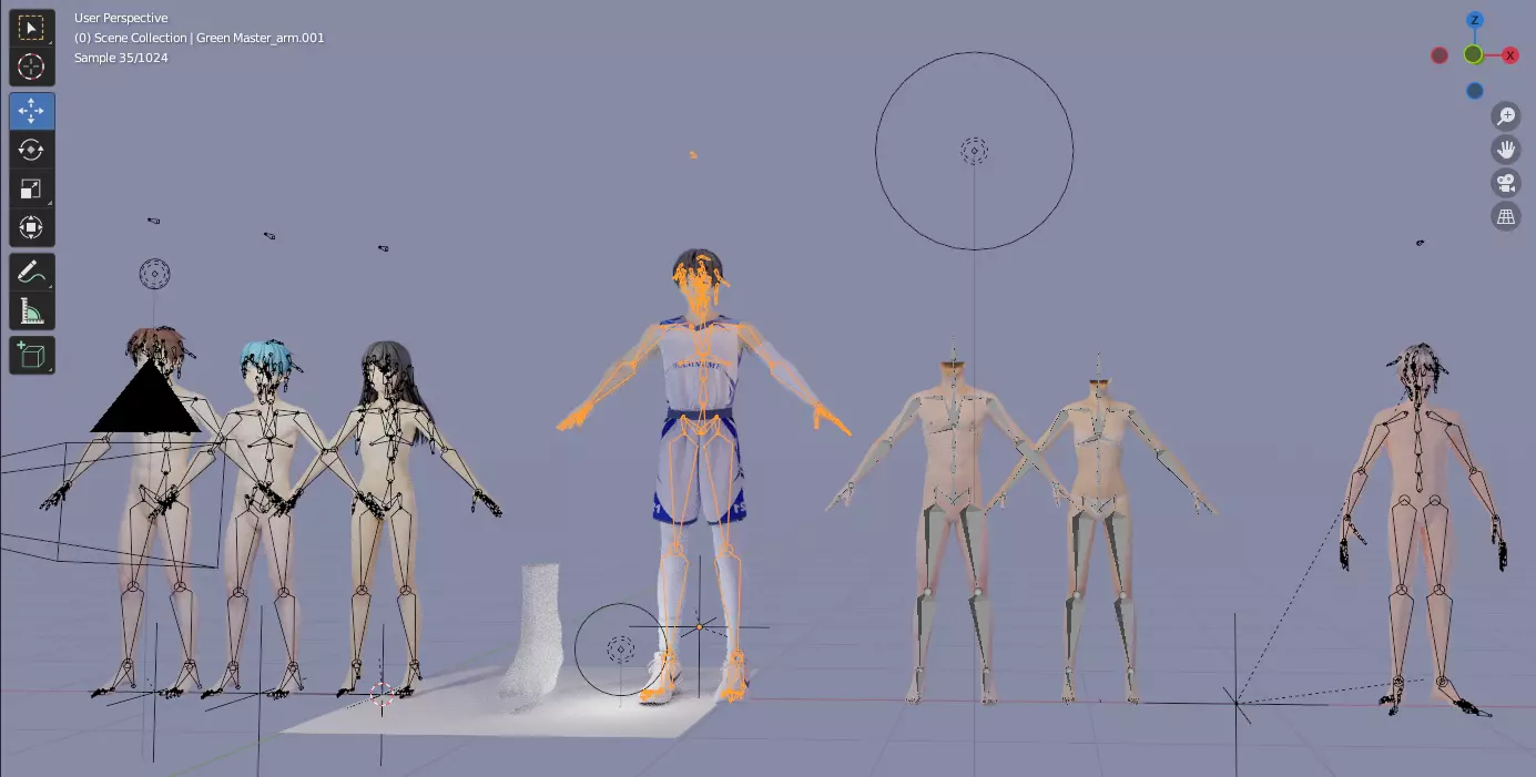 Some of my character resources Low-poly 3D model