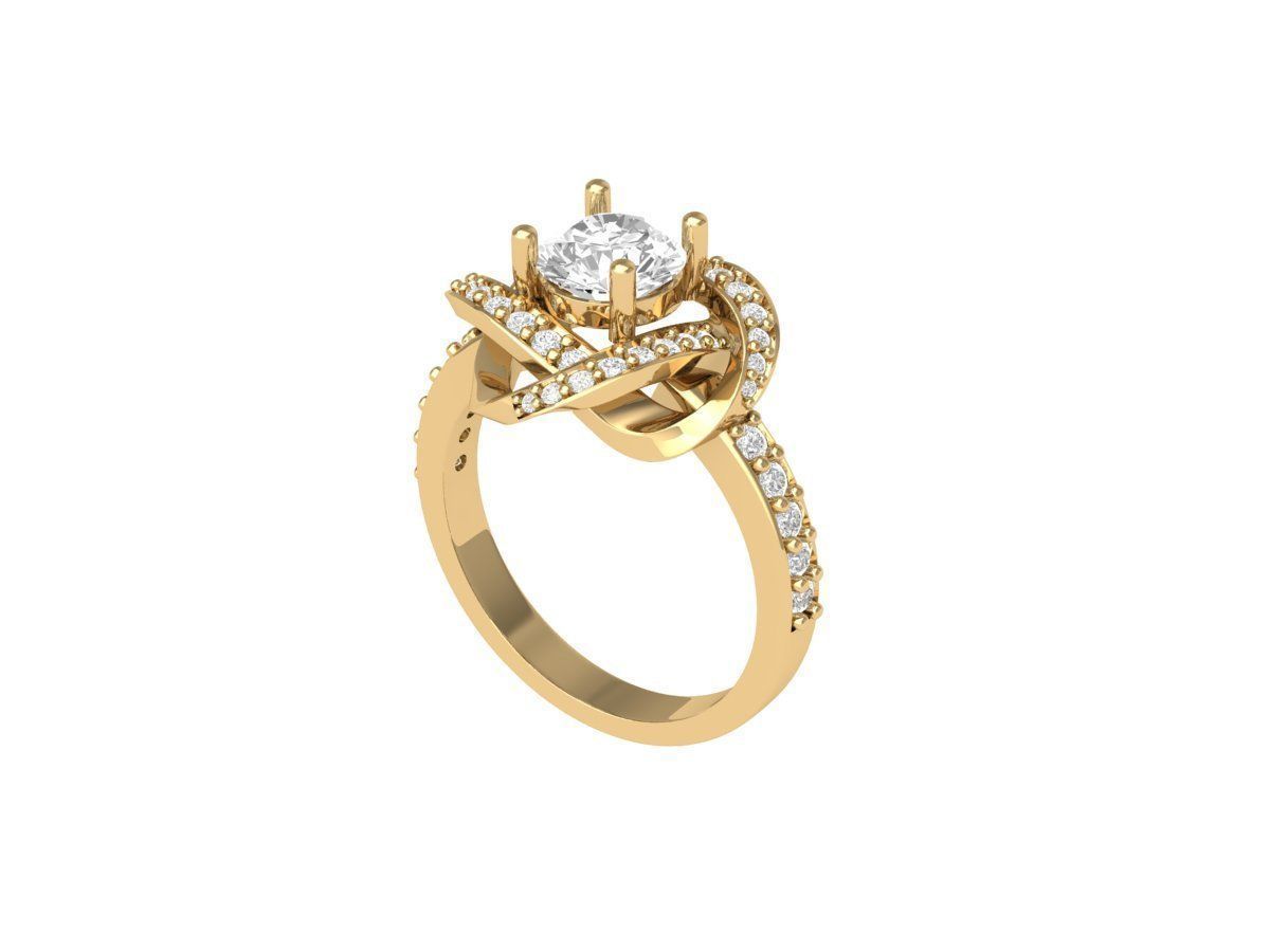 Wedding Ring 3D print model_3