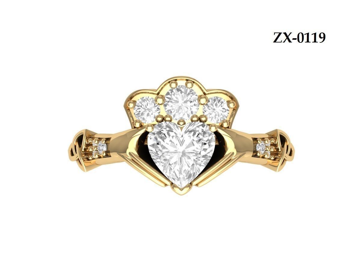 Wedding Ring 3D print model_13