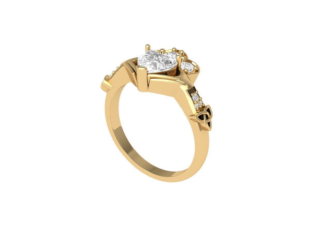 Wedding Ring 3D print model_3