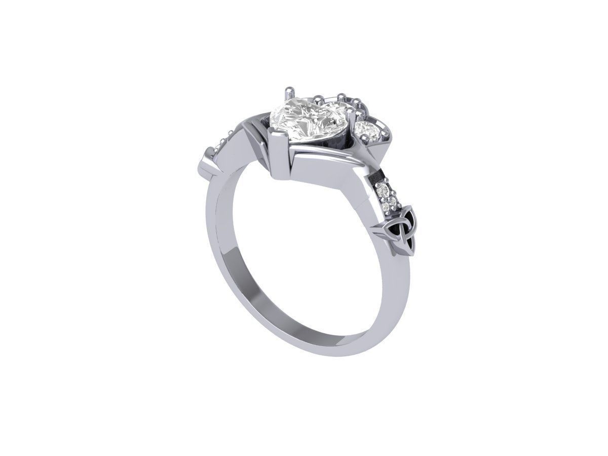 Wedding Ring 3D print model_5