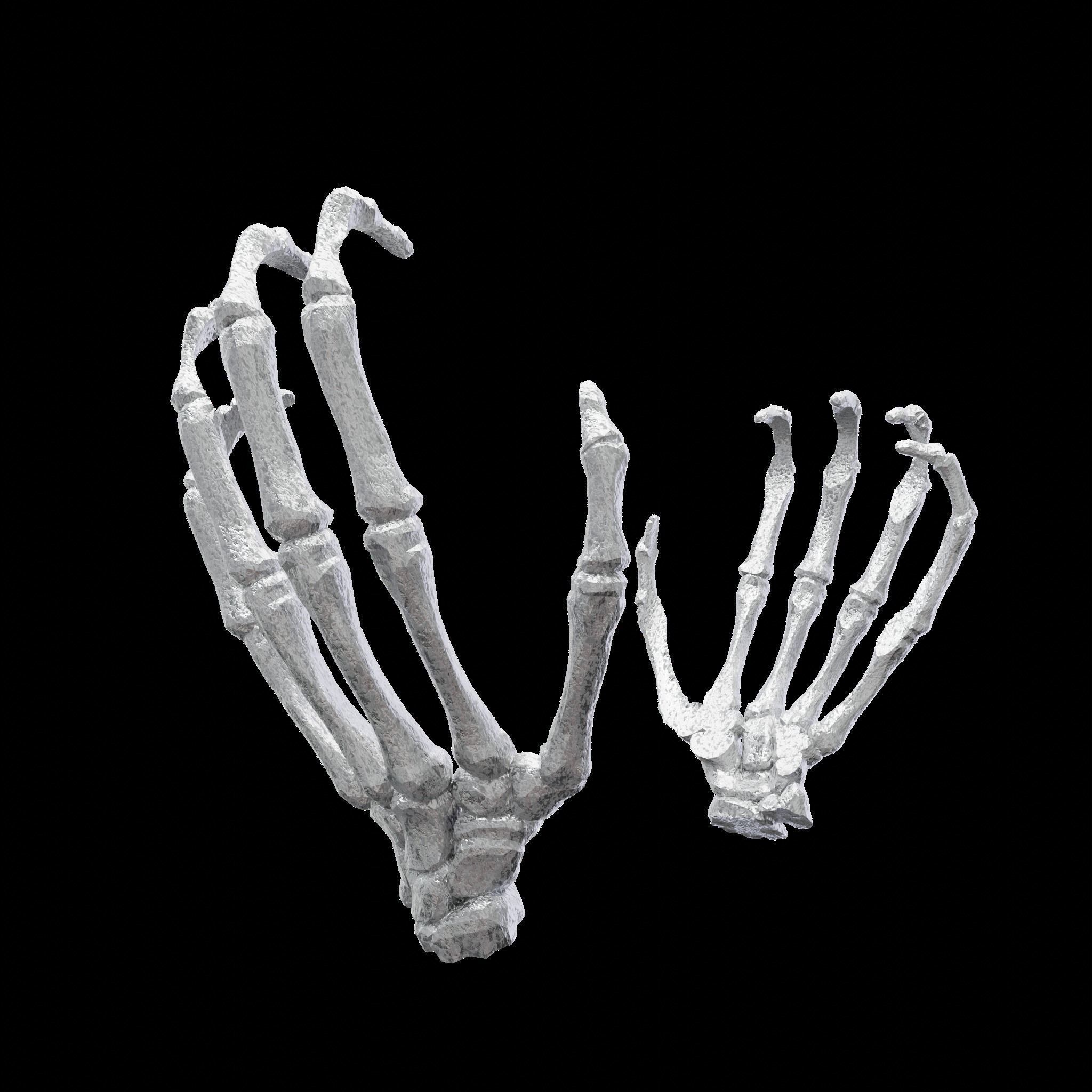 SKELETON HAND Attachments for AIRPODS MAX 3D print model_10