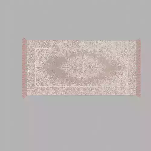 Rectangular Rug with Tassels