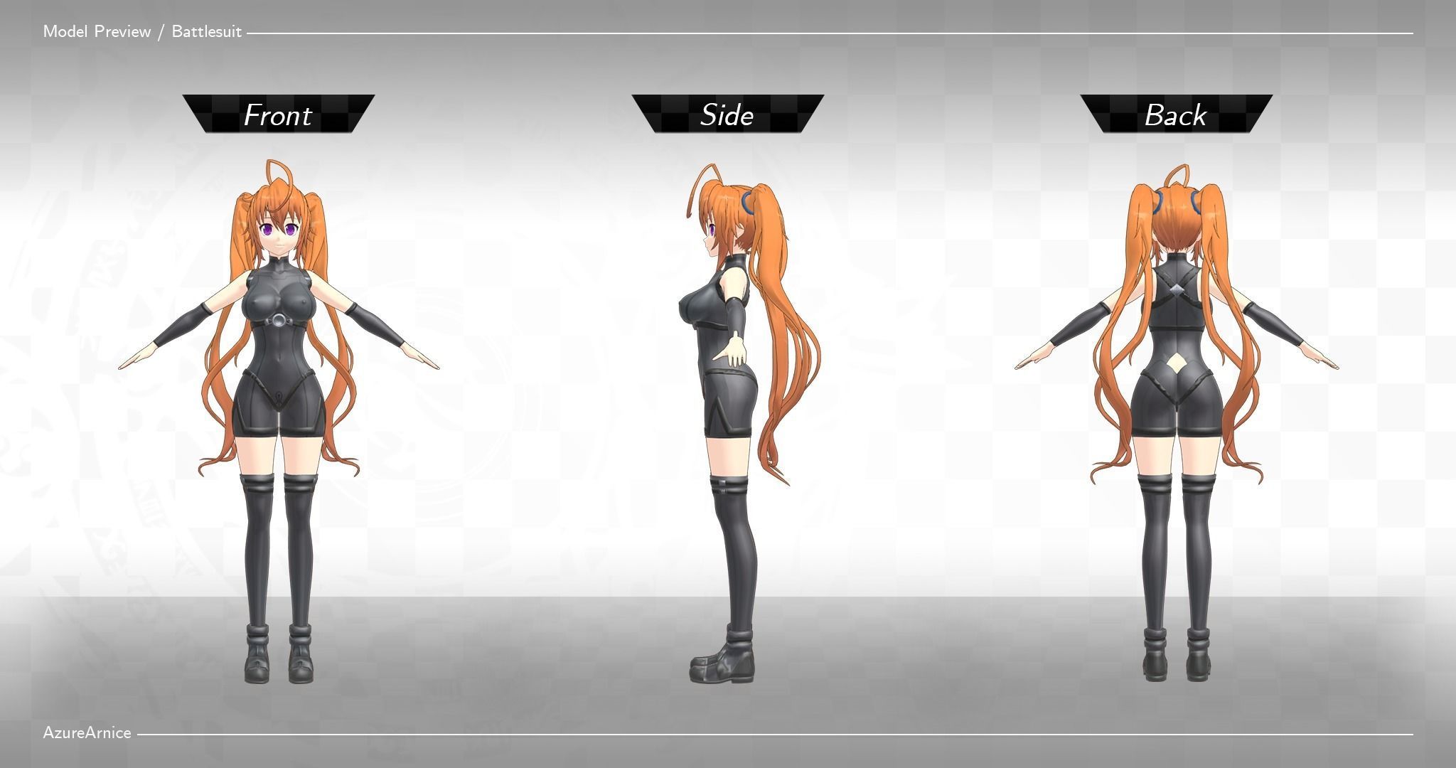 Highschool DxD - Irina Shidou MMD Model Low-poly 3D model_5
