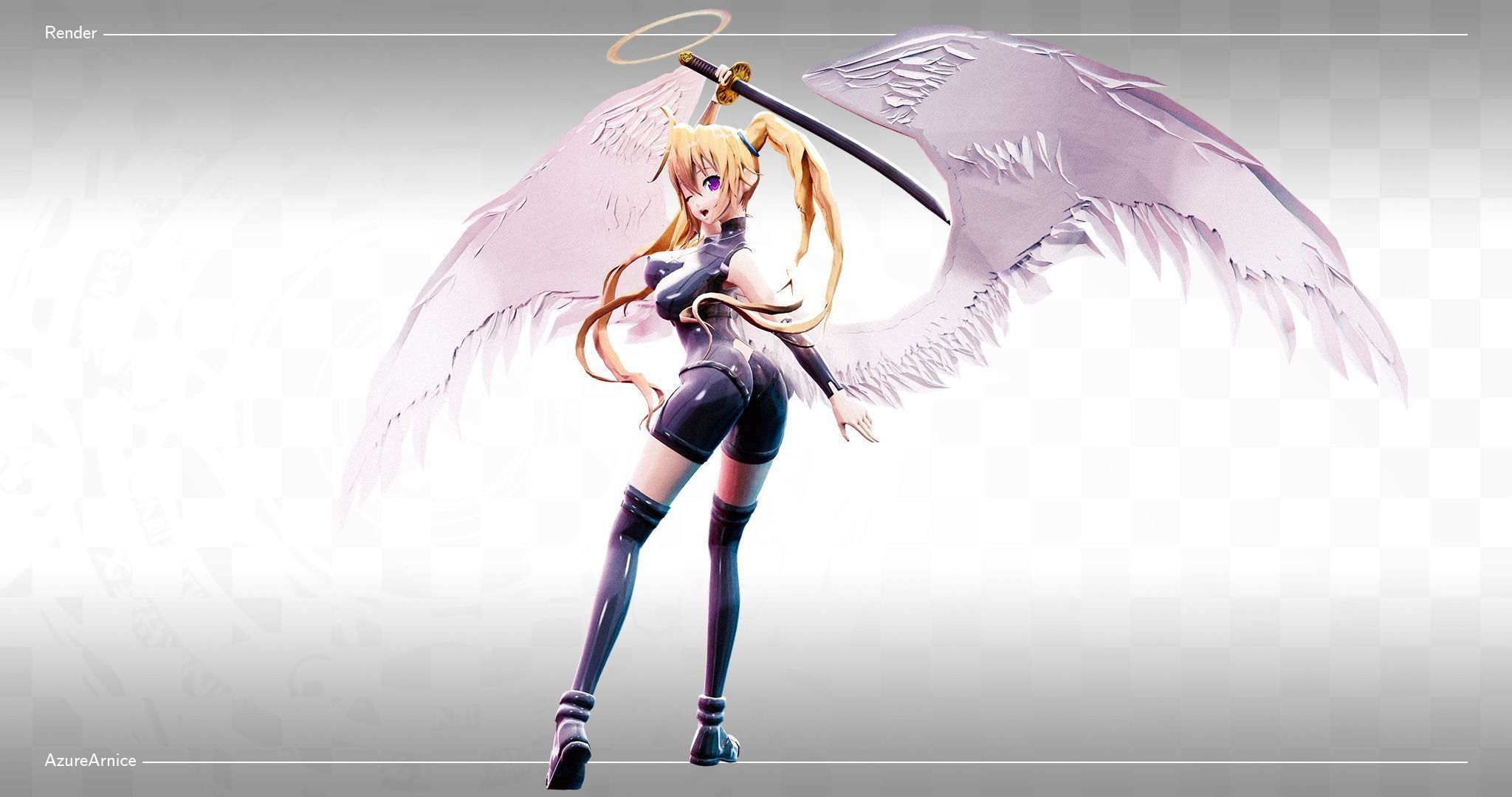 Highschool DxD - Irina Shidou MMD Model Low-poly 3D model_3