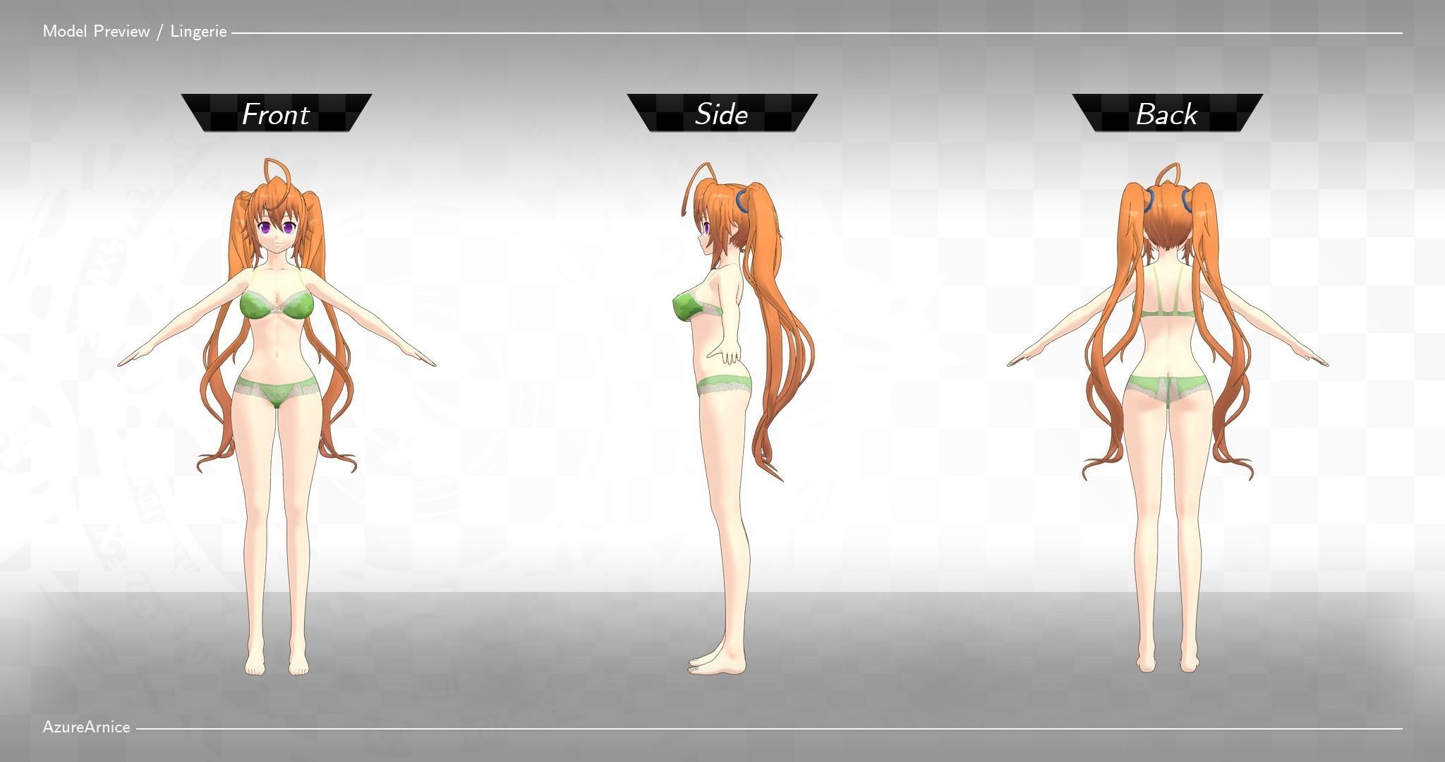 Highschool DxD - Irina Shidou MMD Model Low-poly 3D model_8