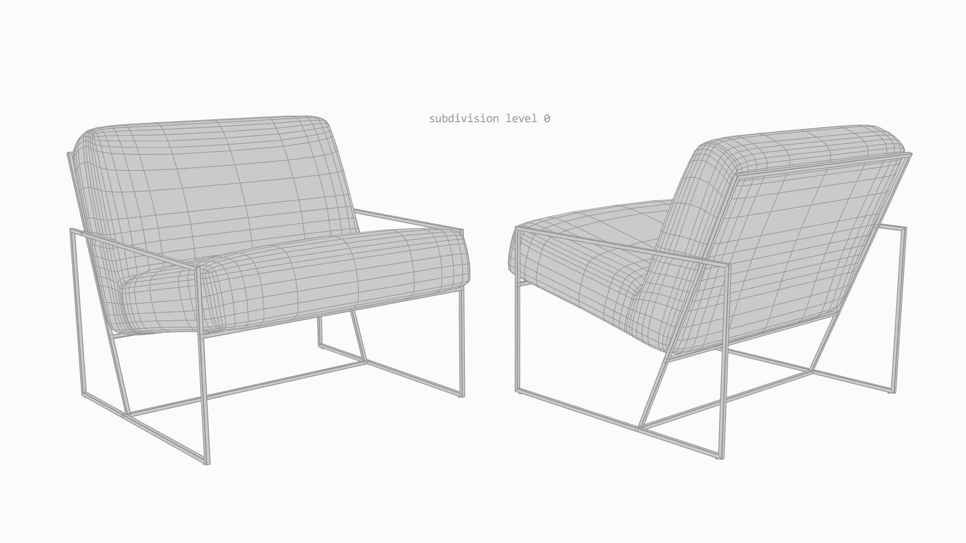 Marsden Chair - Subdivision geometry Low-poly 3D model_13