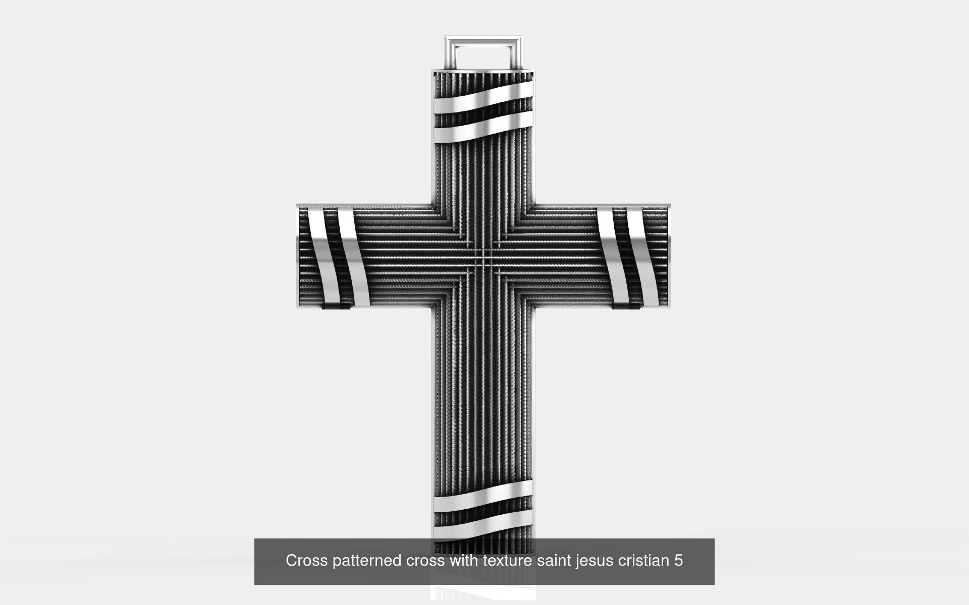 Cross patterned cross with texture saint jesus cristia 3D Model Collection_5