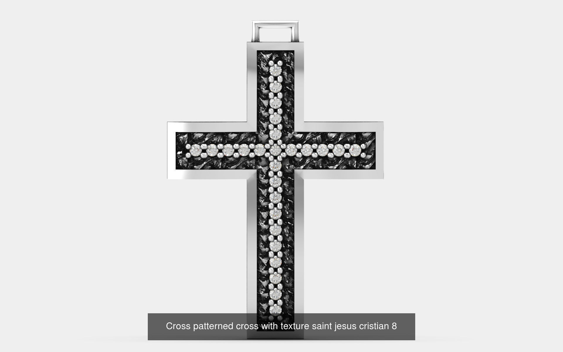 Cross patterned cross with texture saint jesus cristia 3D Model Collection_7