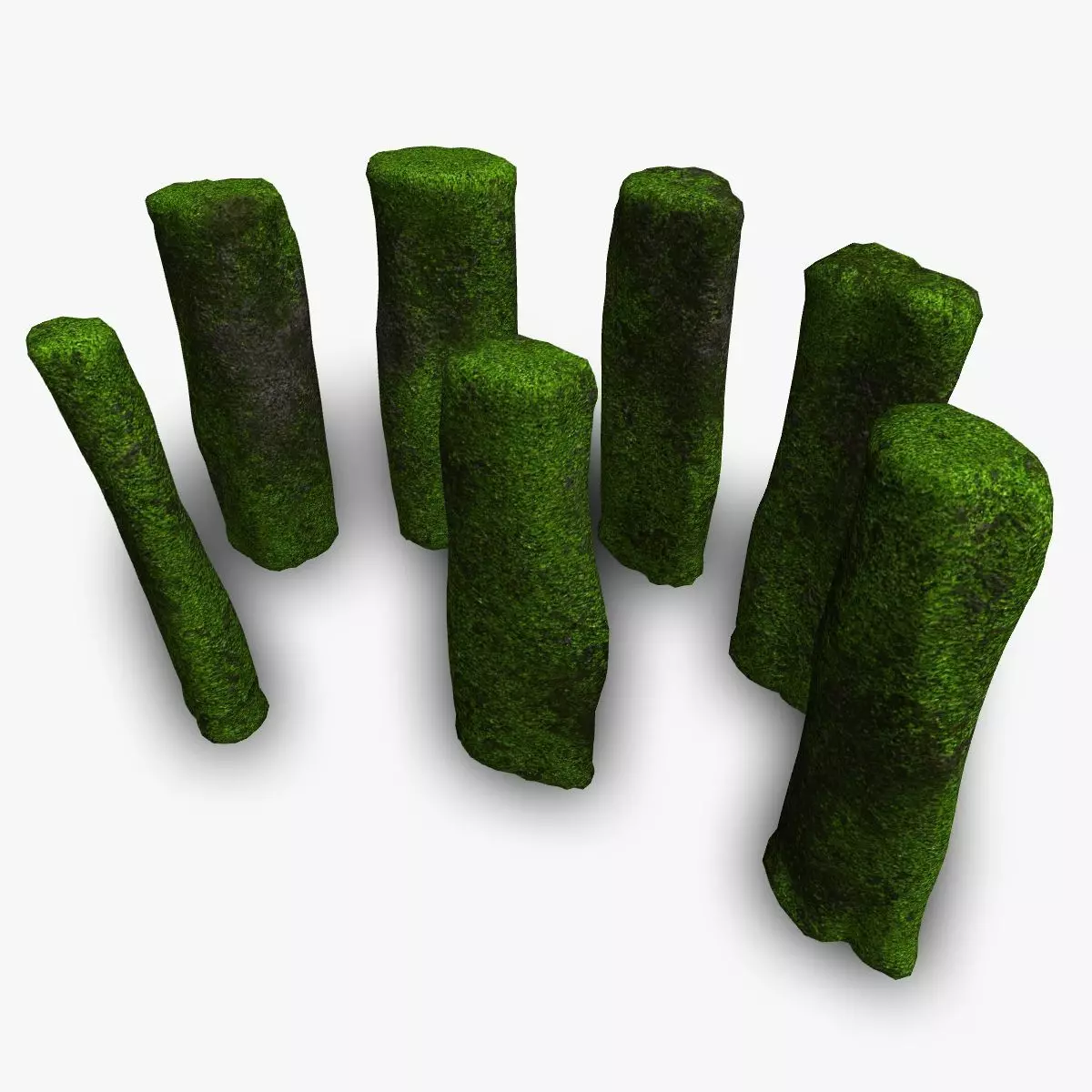 Rock Pillars - Moss 2 Low-poly 3D model_0