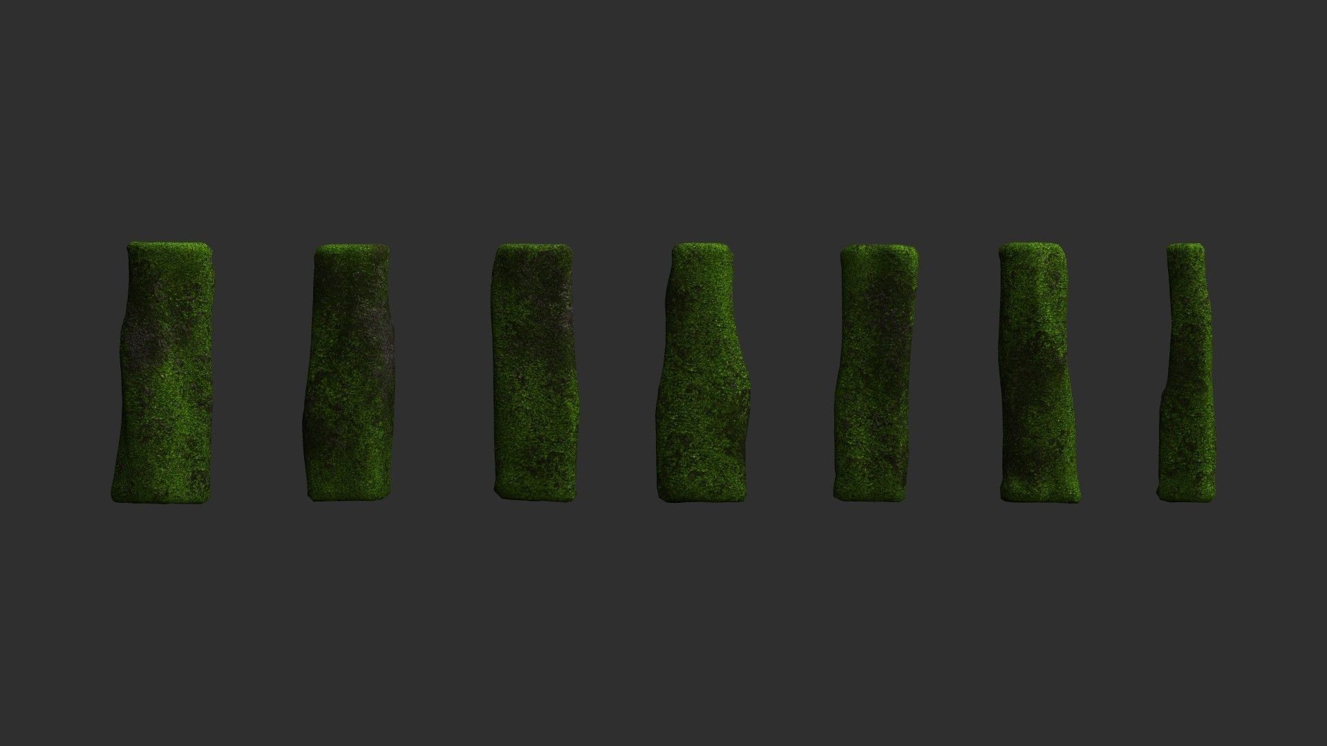 Rock Pillars - Moss 2 Low-poly 3D model_5