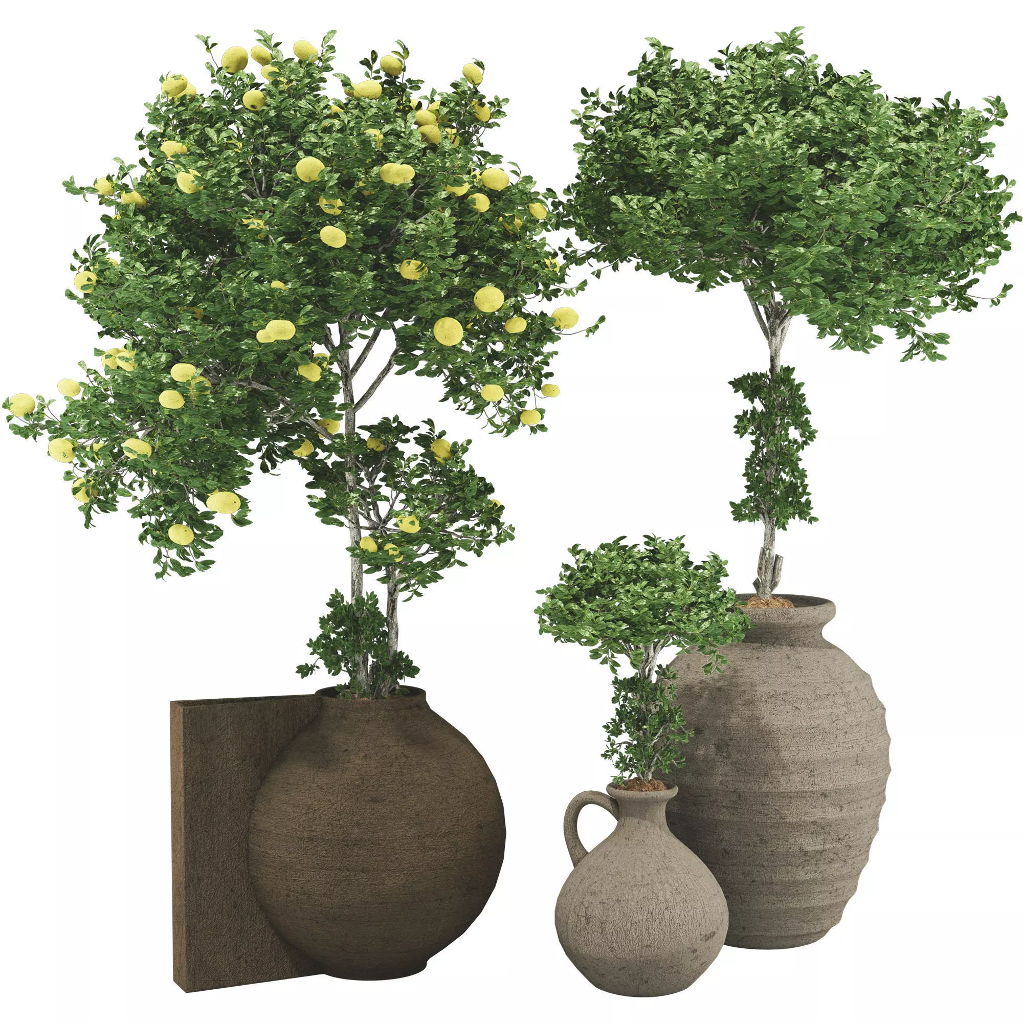 Decorative Apple Tree in Pot 120 3D model