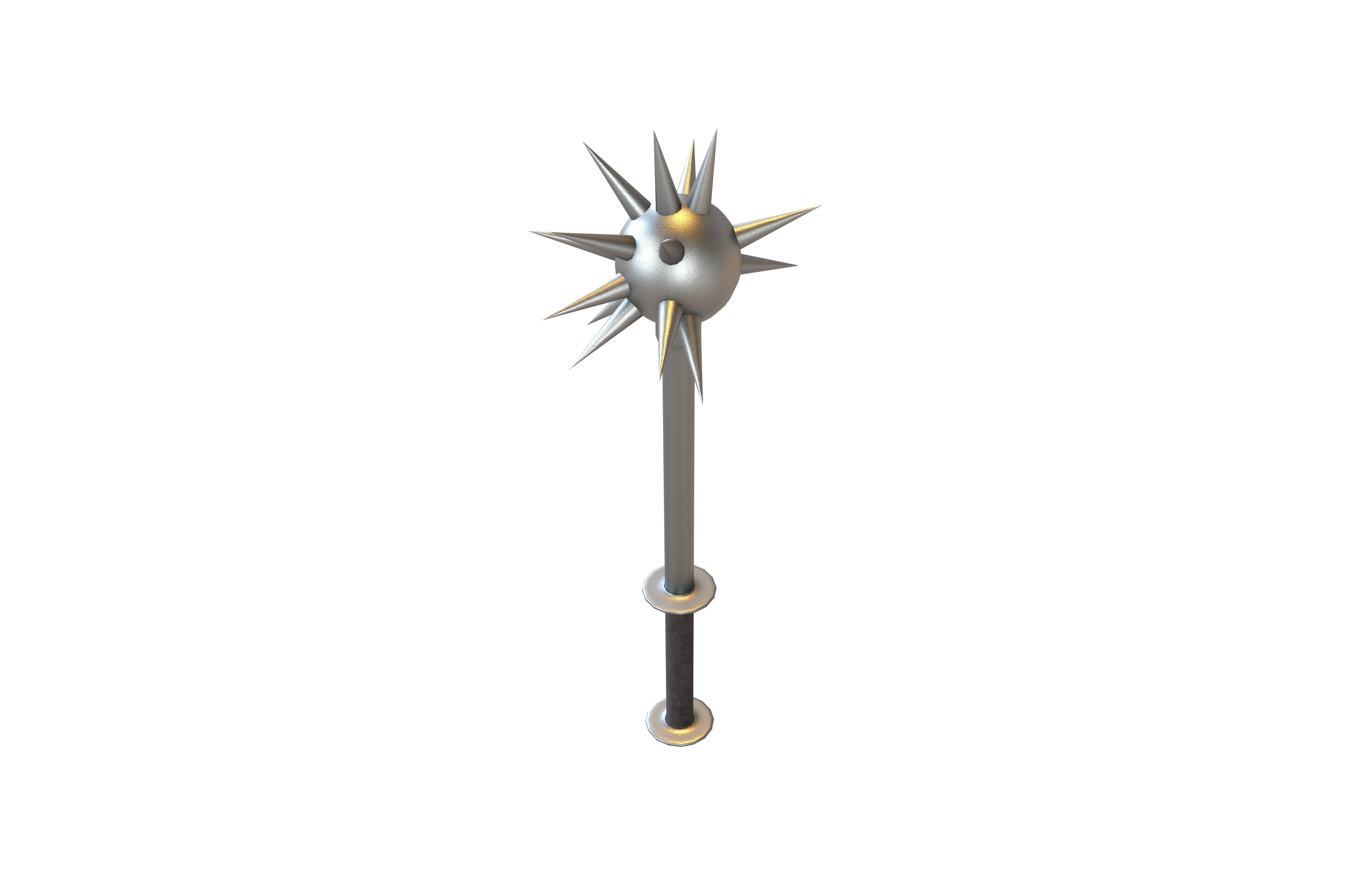 Morning Star Weapon v1 004 Low-poly 3D model_2