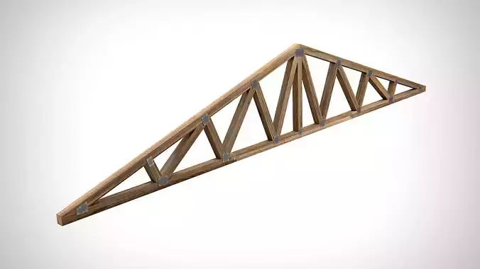 Wooden Truss Triple Fink PBR