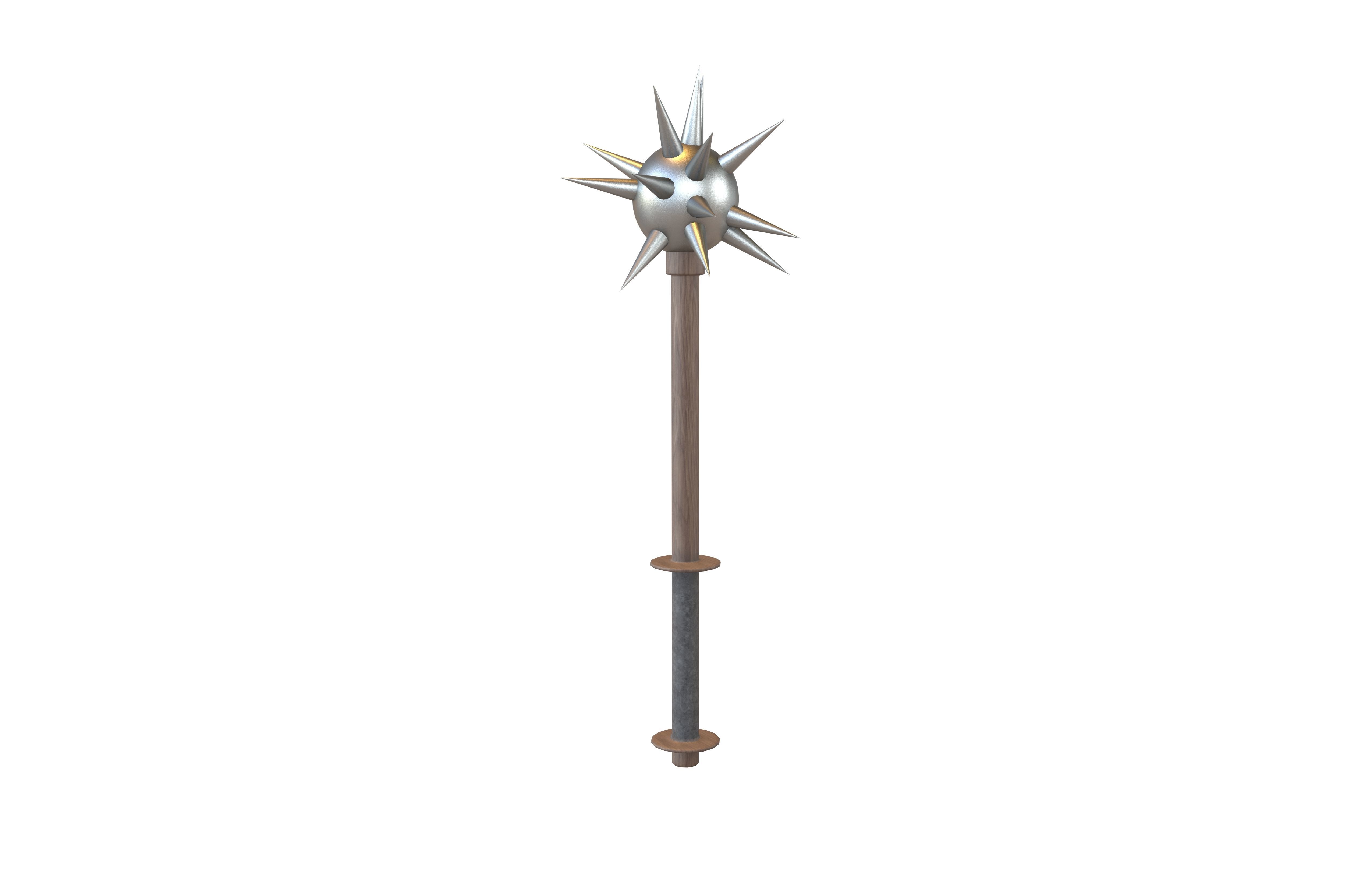 Morning Star Weapon v1 005 Low-poly 3D model_1