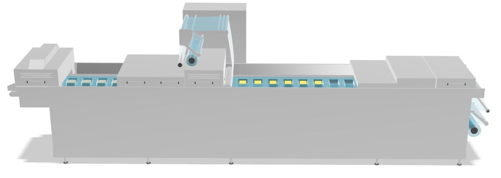 Thermoformer - Packaging machine Low-poly 3D model_12