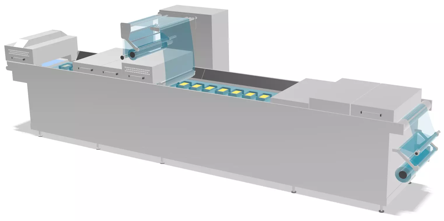 Thermoformer - Packaging machine Low-poly 3D model_0