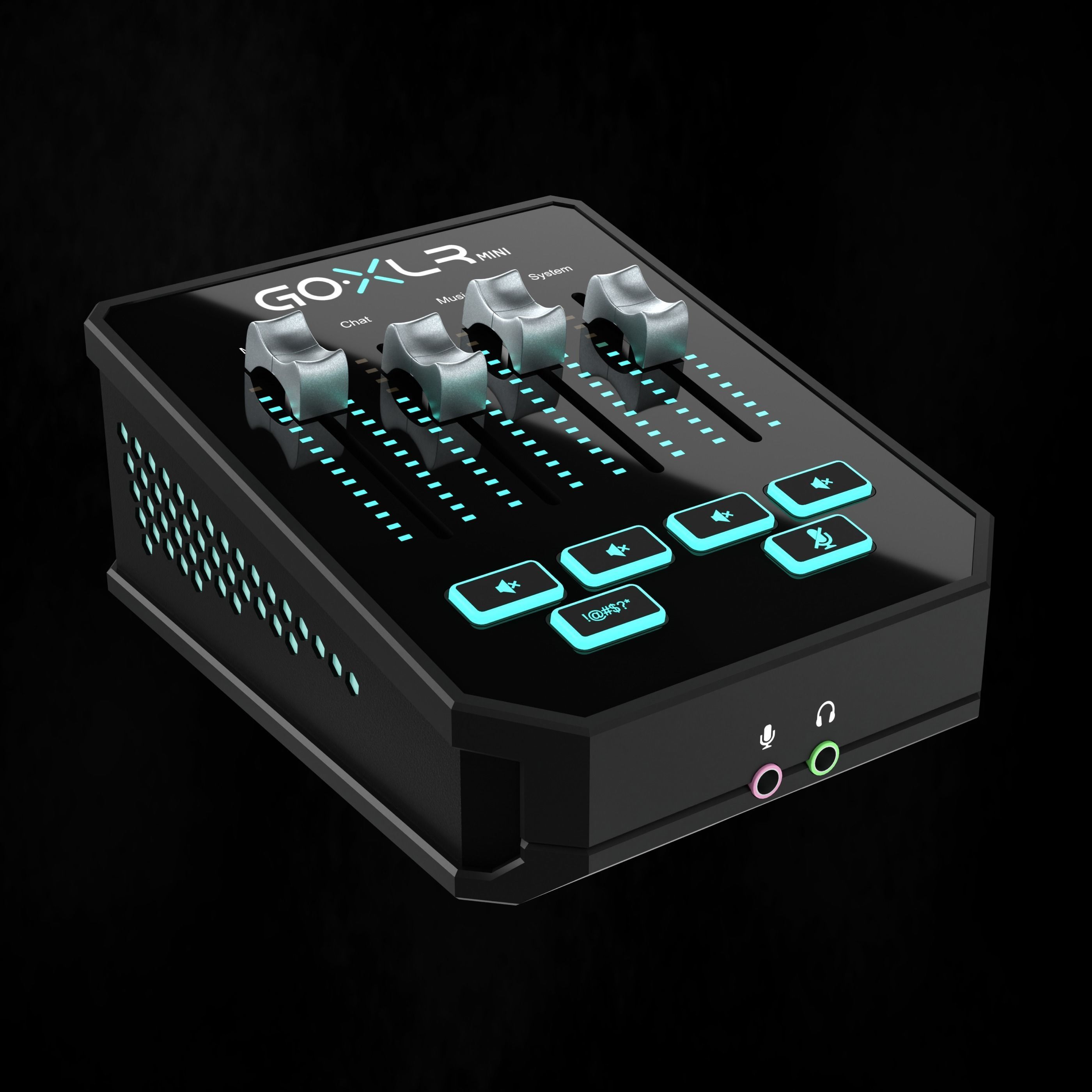 TC Helicon GoXLR Mini Low-poly 3D model_1