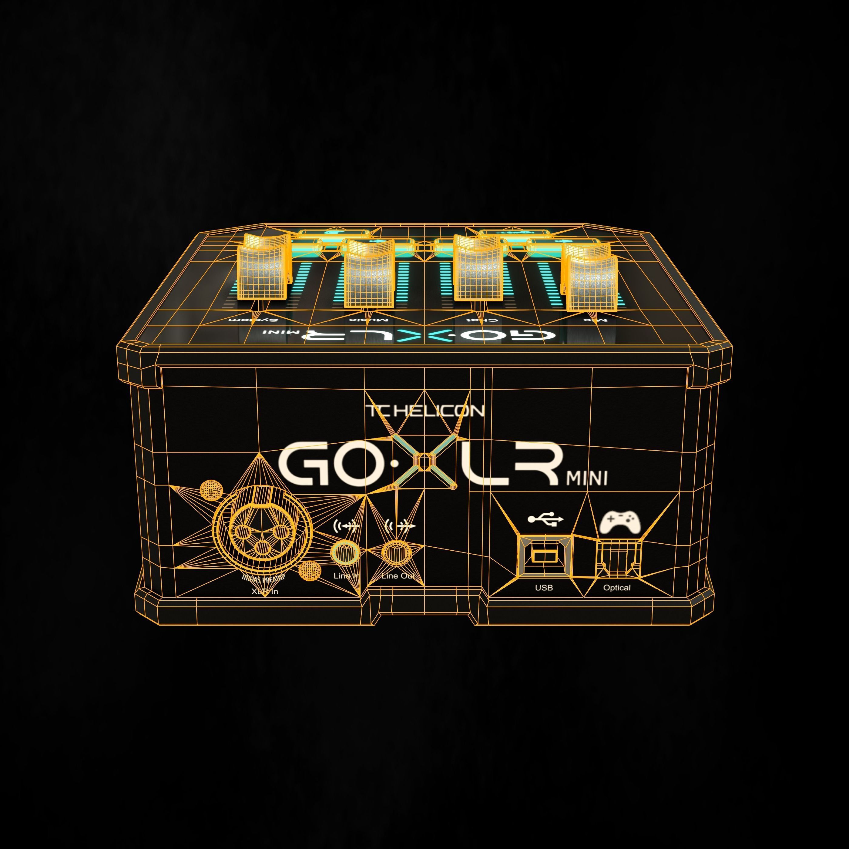 TC Helicon GoXLR Mini Low-poly 3D model_8