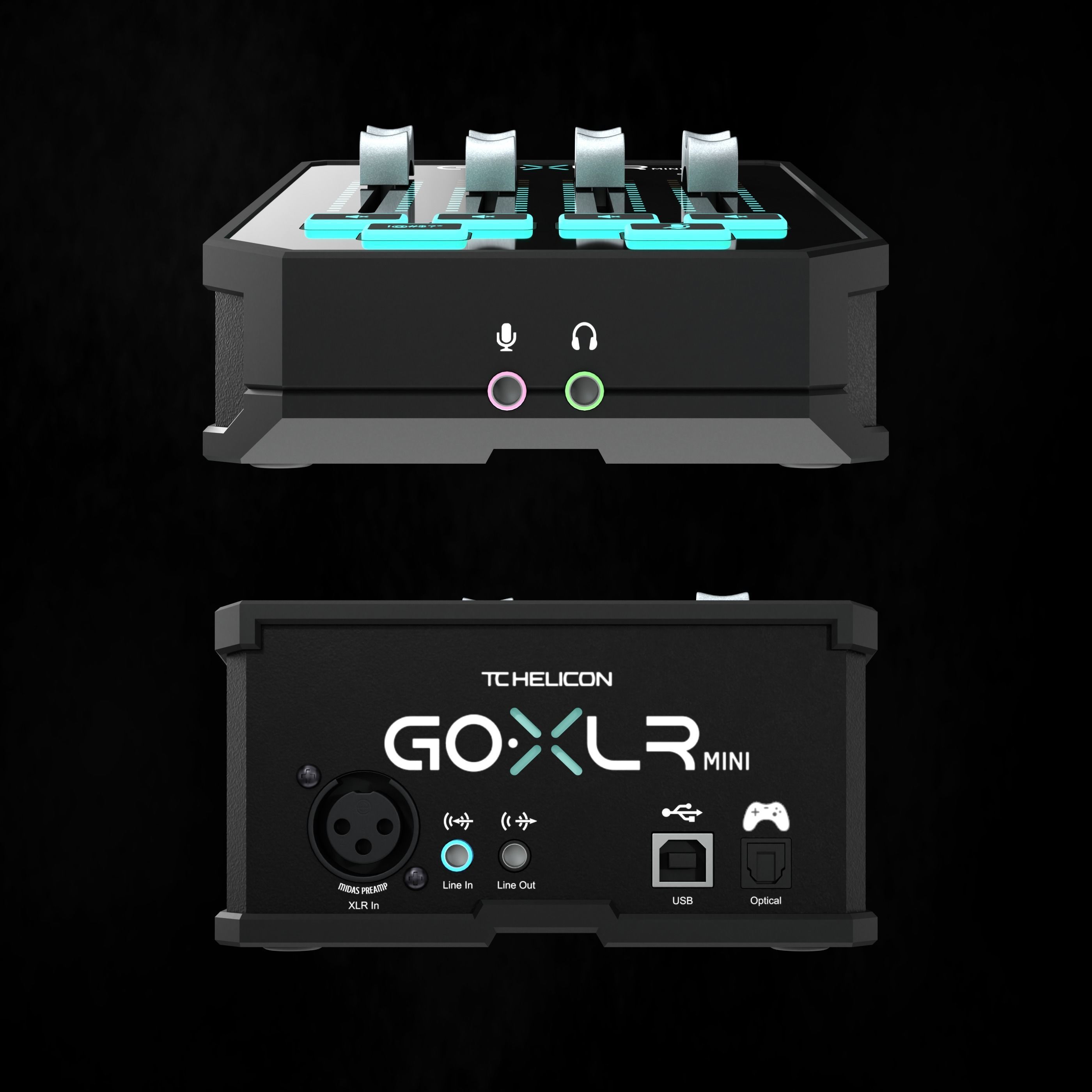 TC Helicon GoXLR Mini Low-poly 3D model_6