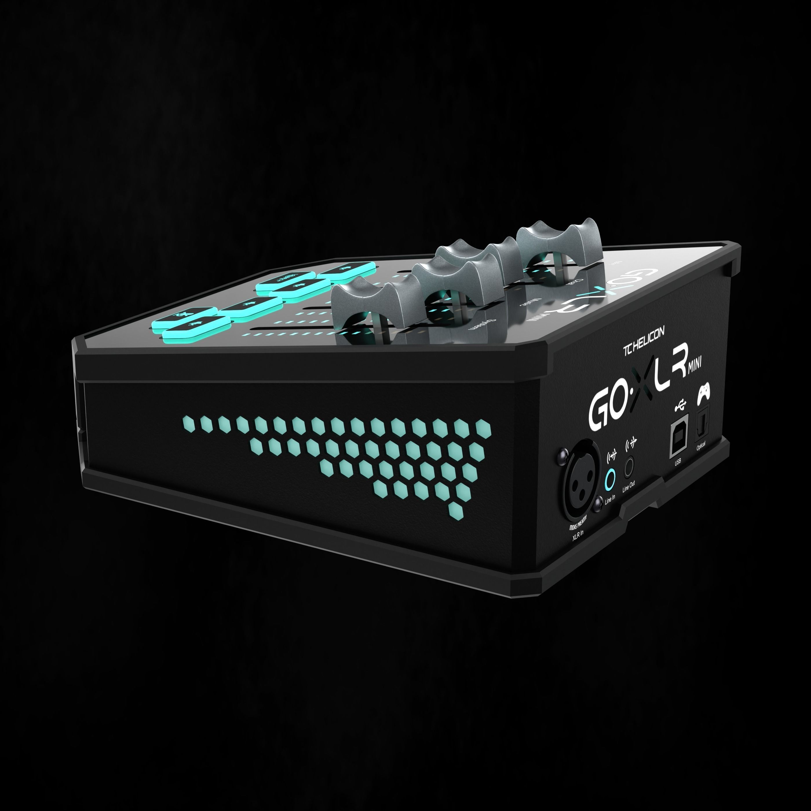 TC Helicon GoXLR Mini Low-poly 3D model_4