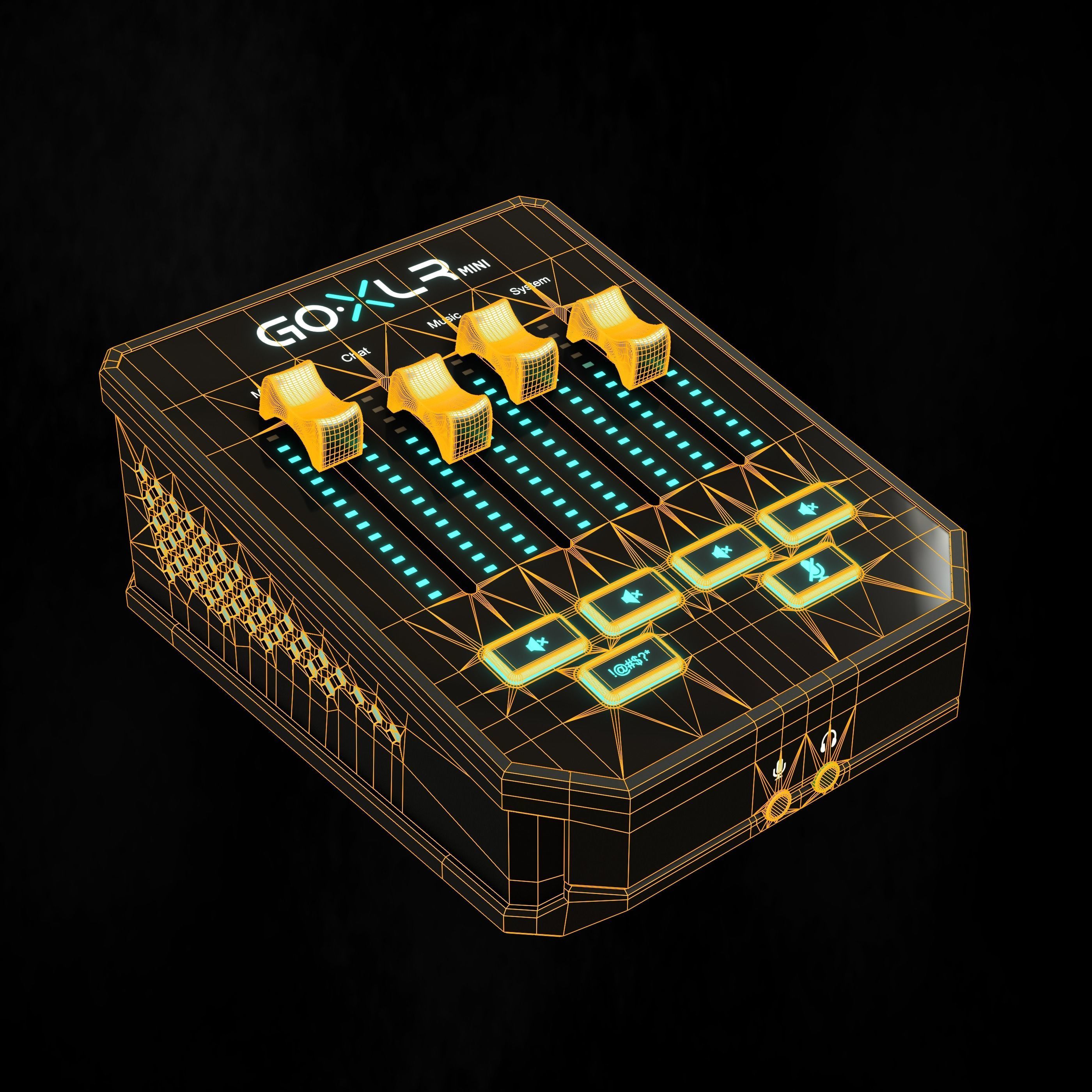 TC Helicon GoXLR Mini Low-poly 3D model_7