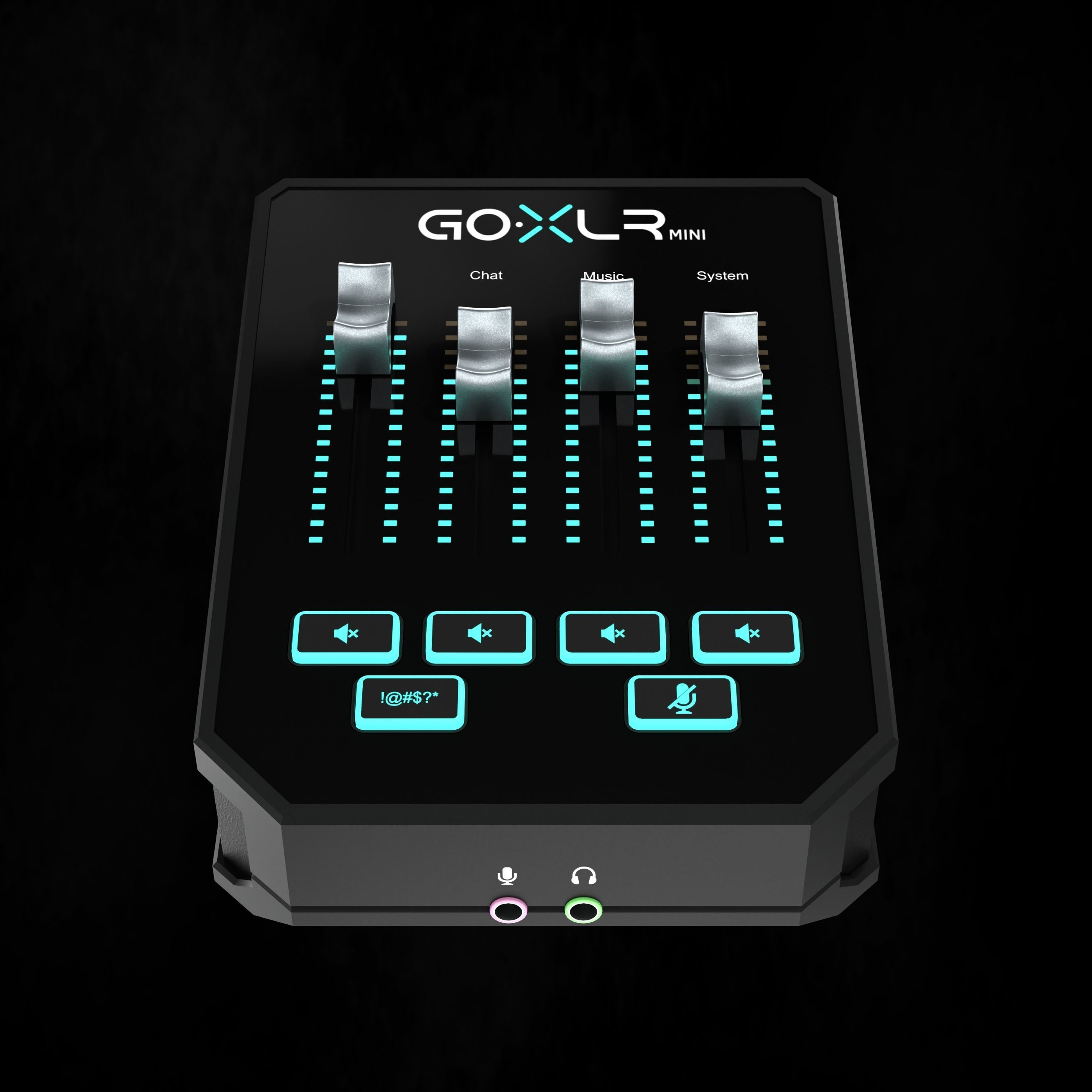 TC Helicon GoXLR Mini Low-poly 3D model_2