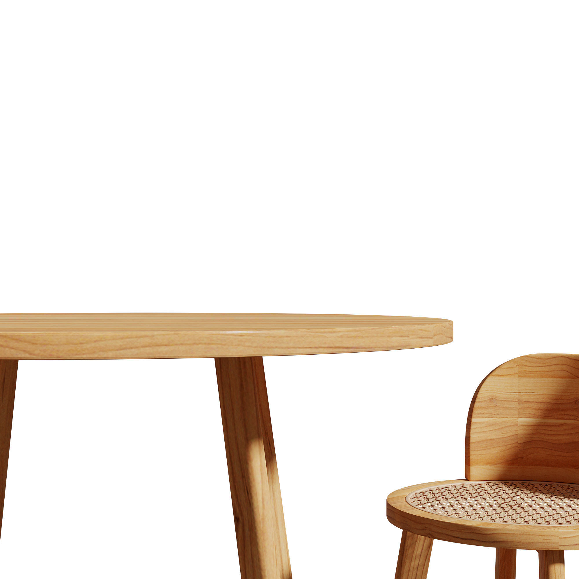 Kathyscove Quinns Junior Round Activity Wood Table Chairs Set 3D model_28