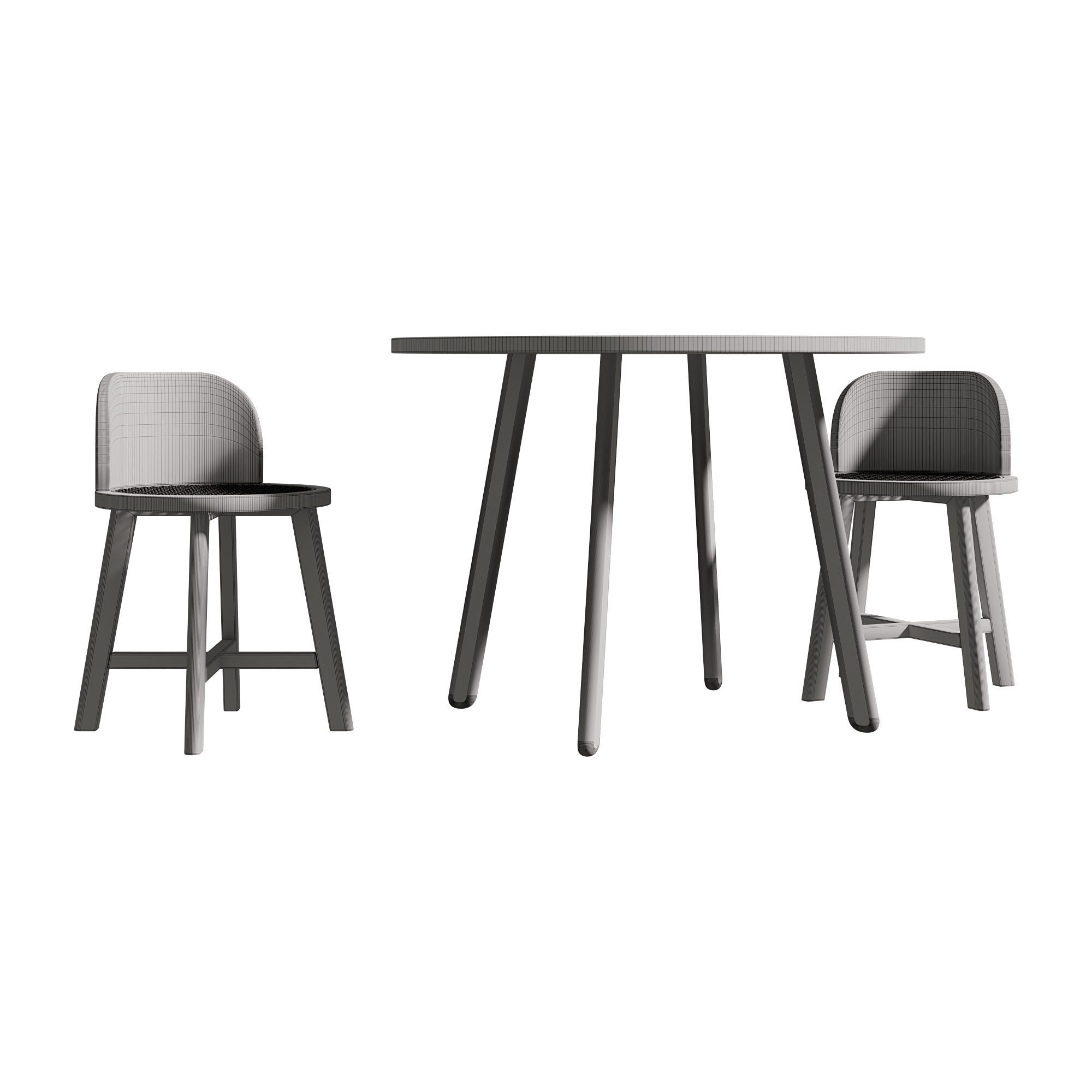 Kathyscove Quinns Junior Round Activity Wood Table Chairs Set 3D model_17