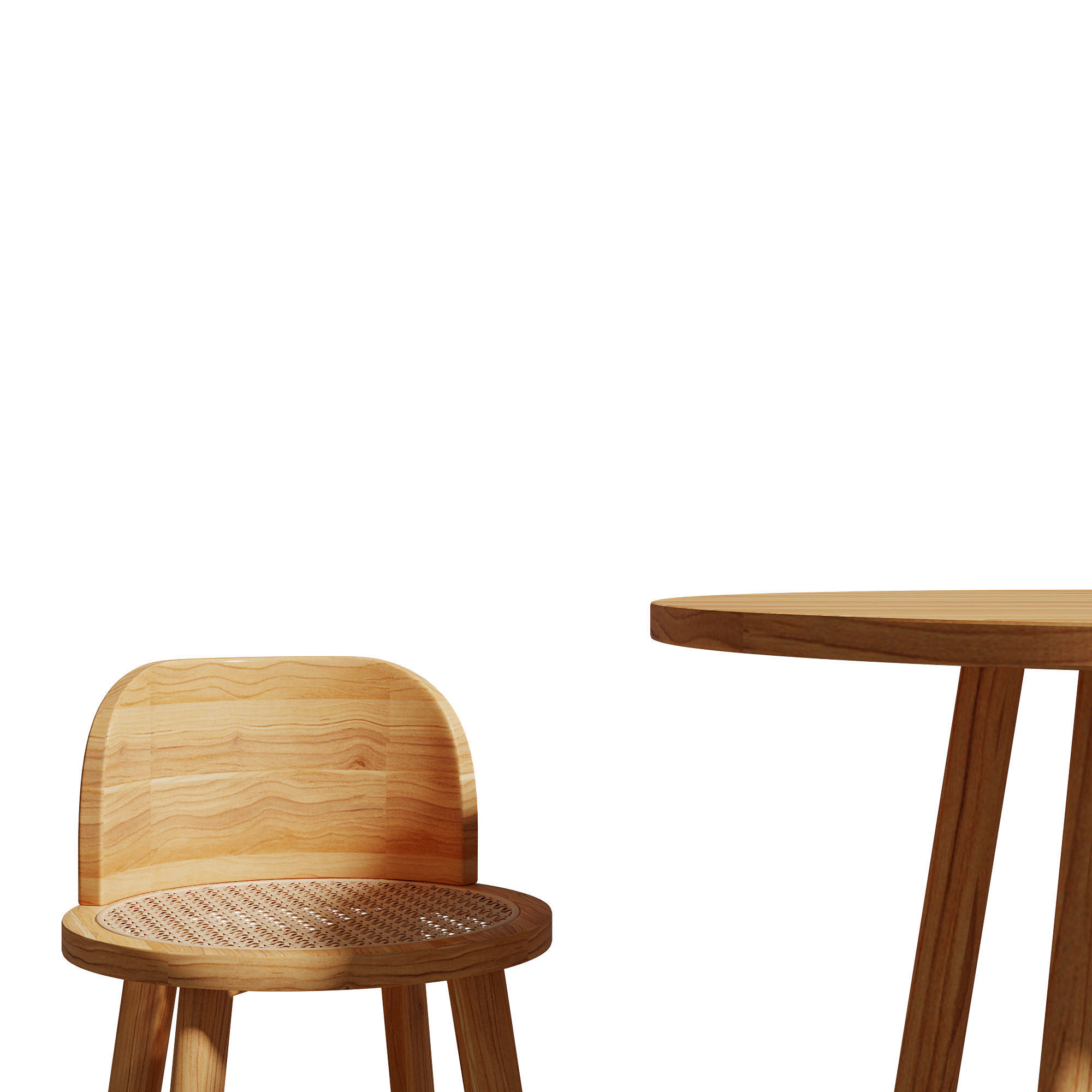 Kathyscove Quinns Junior Round Activity Wood Table Chairs Set 3D model_25
