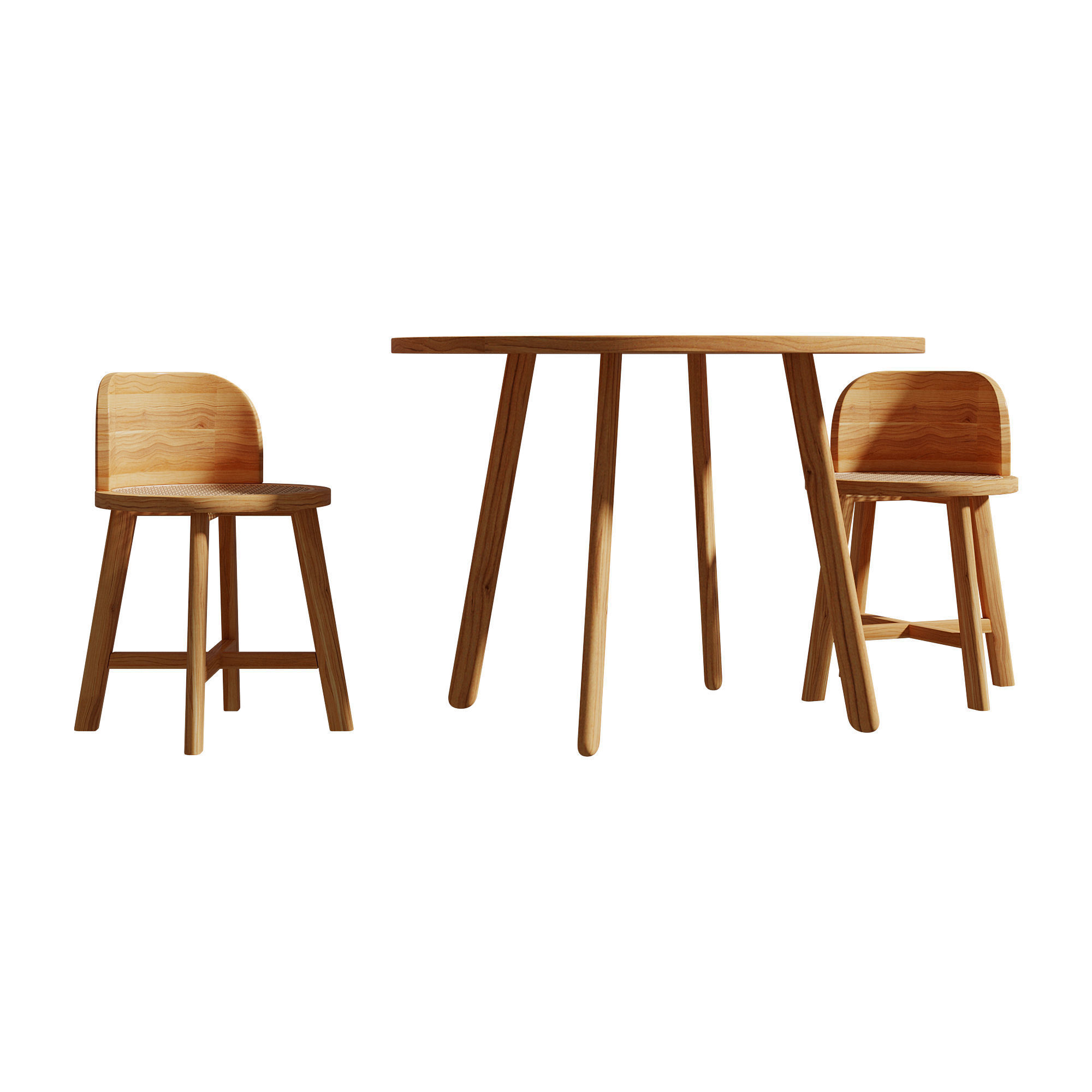 Kathyscove Quinns Junior Round Activity Wood Table Chairs Set 3D model_16