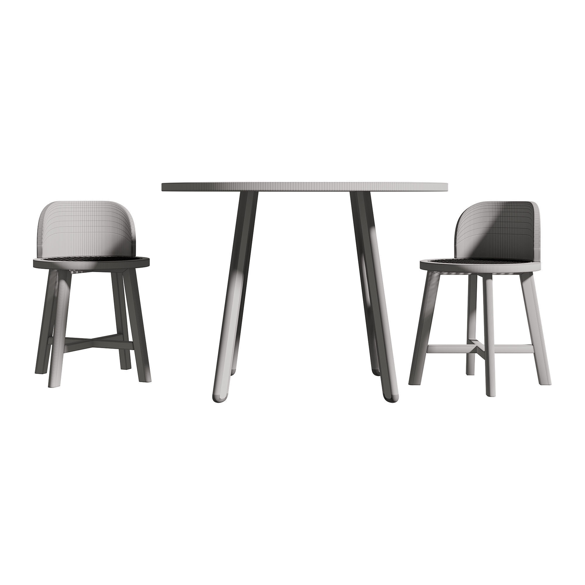 Kathyscove Quinns Junior Round Activity Wood Table Chairs Set 3D model_14